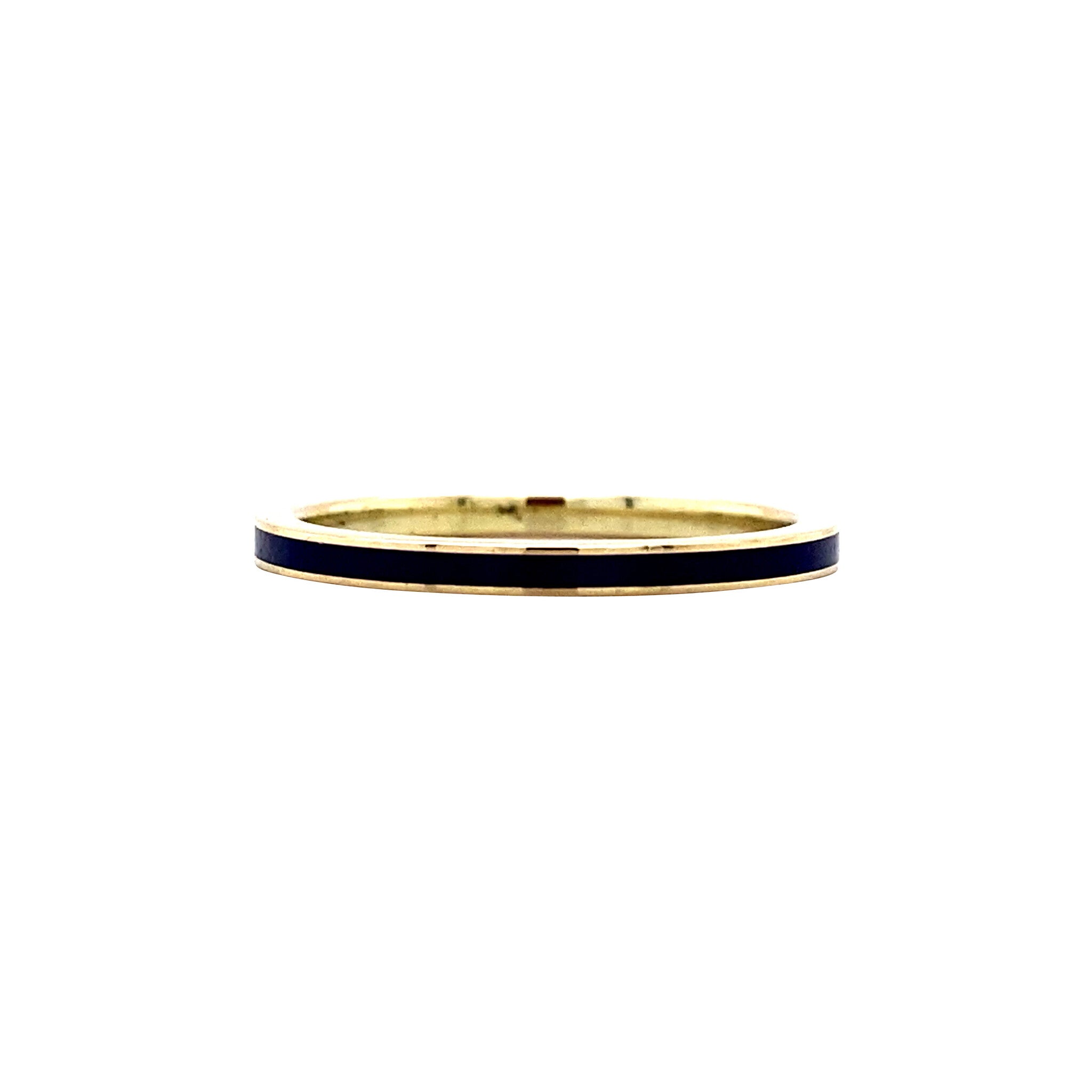 Gold ring with enamel 14 kt