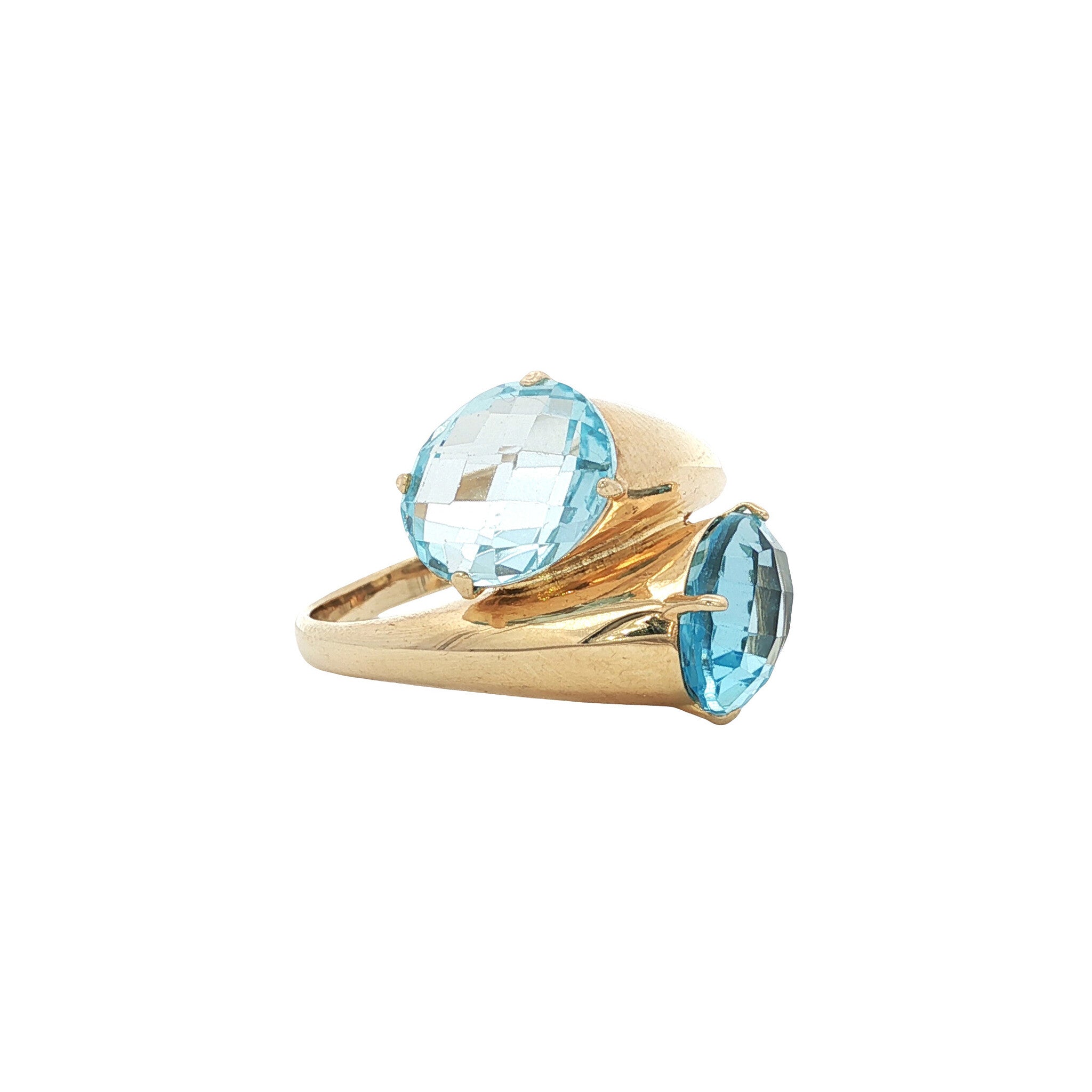 14 kt vintage gold ring with topaz