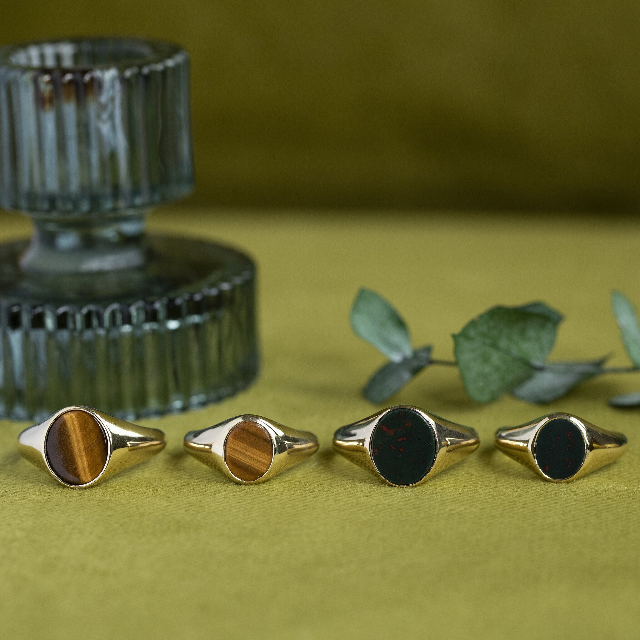 Twiggy ring 14 krt - Tiger Eye