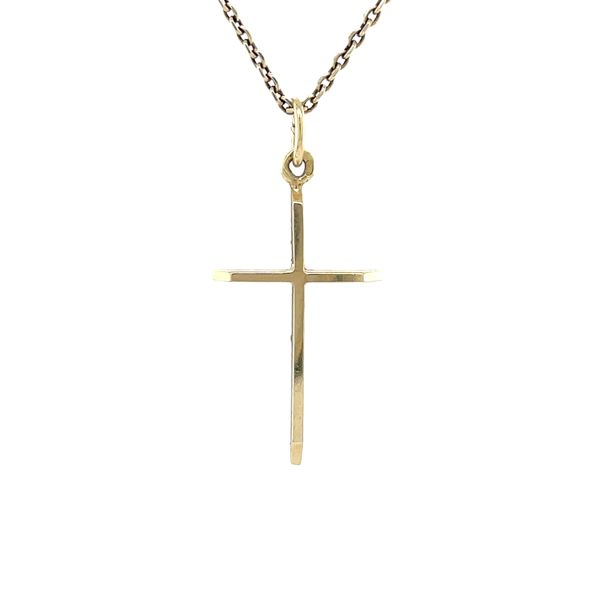 Vintage gold cross pendant, 14 kt