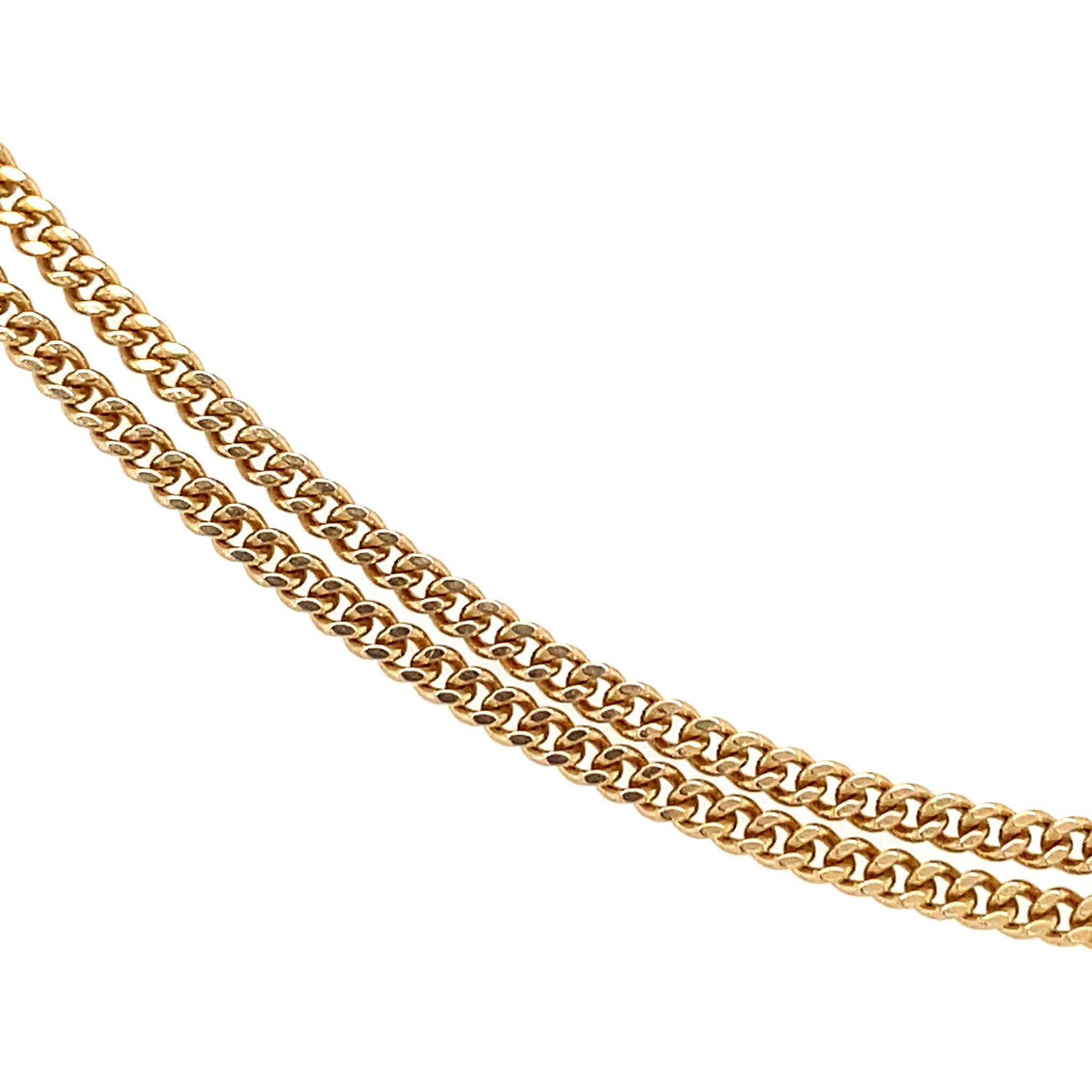 Gold length necklace gourmet 47.5 cm 14 krt