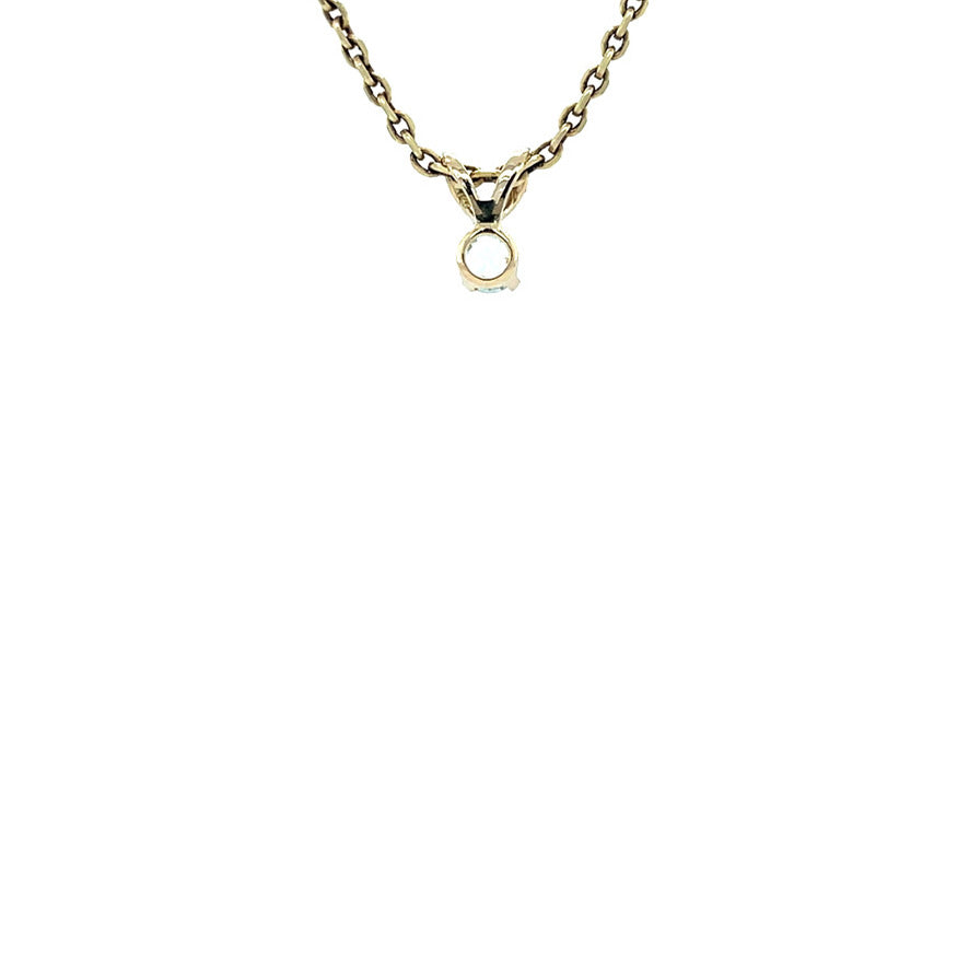 Gouden vintage solitair hanger met aquamarijn 14 kt