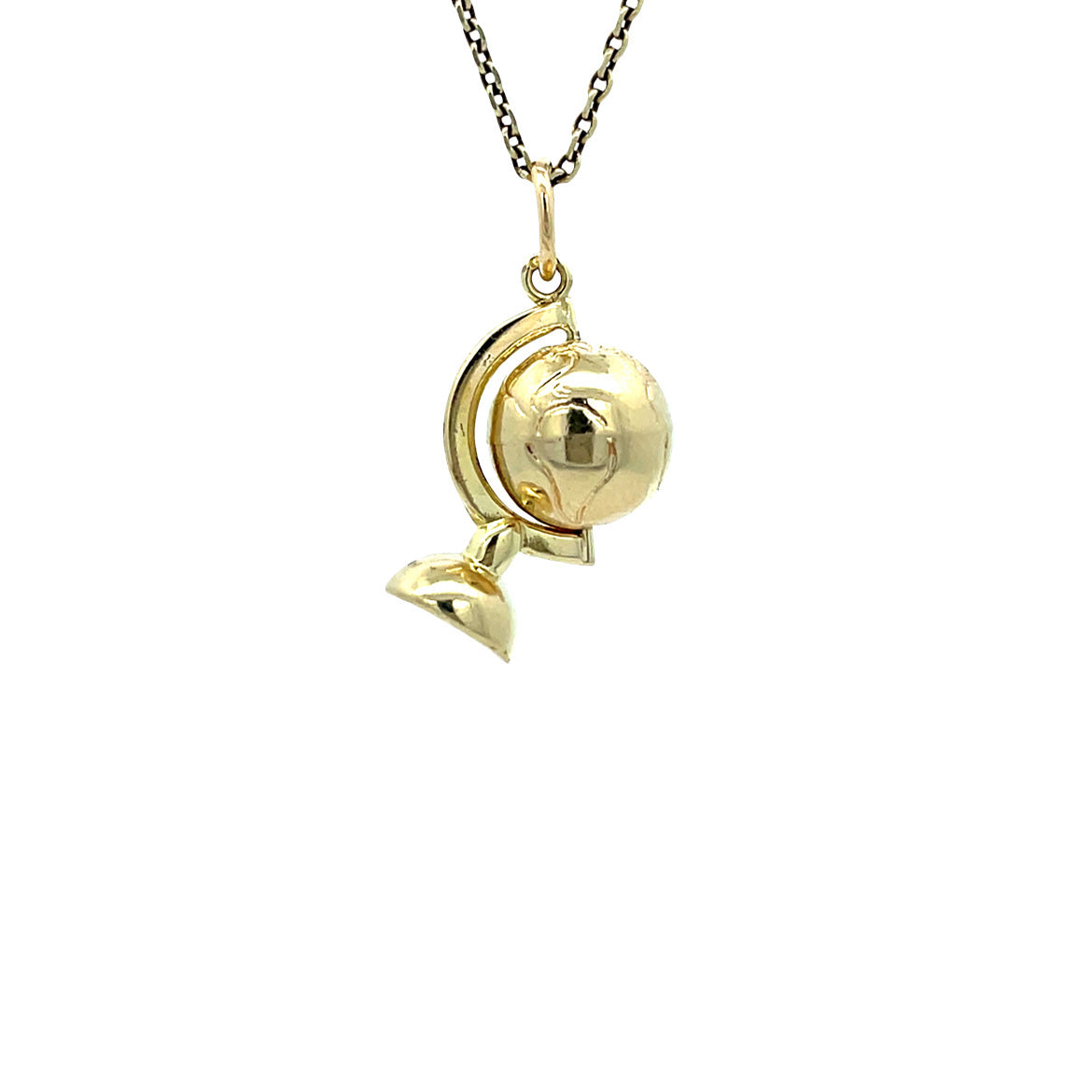 Vintage 14 kt gold globe pendant