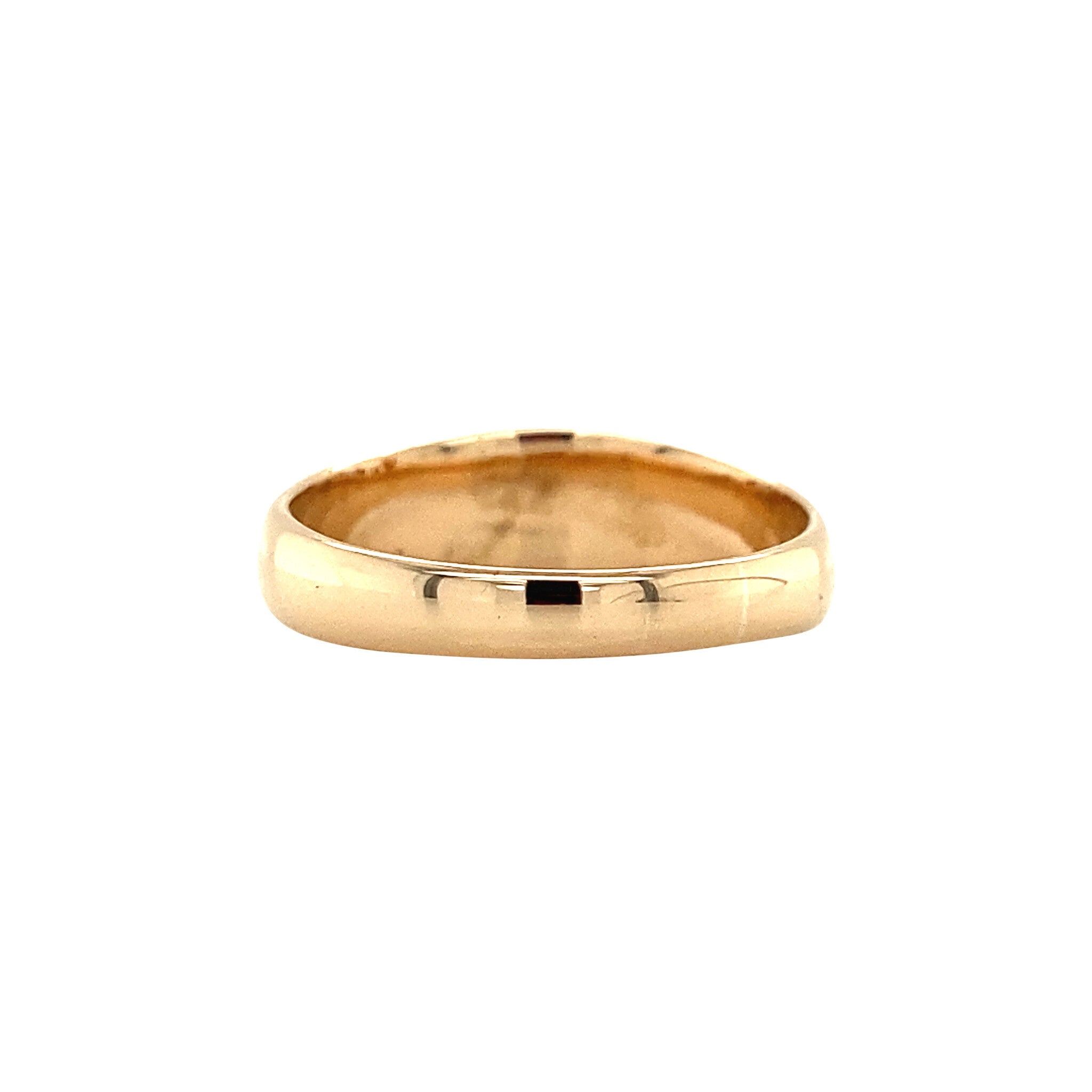 14 kt gold pinky ring with rose diamond