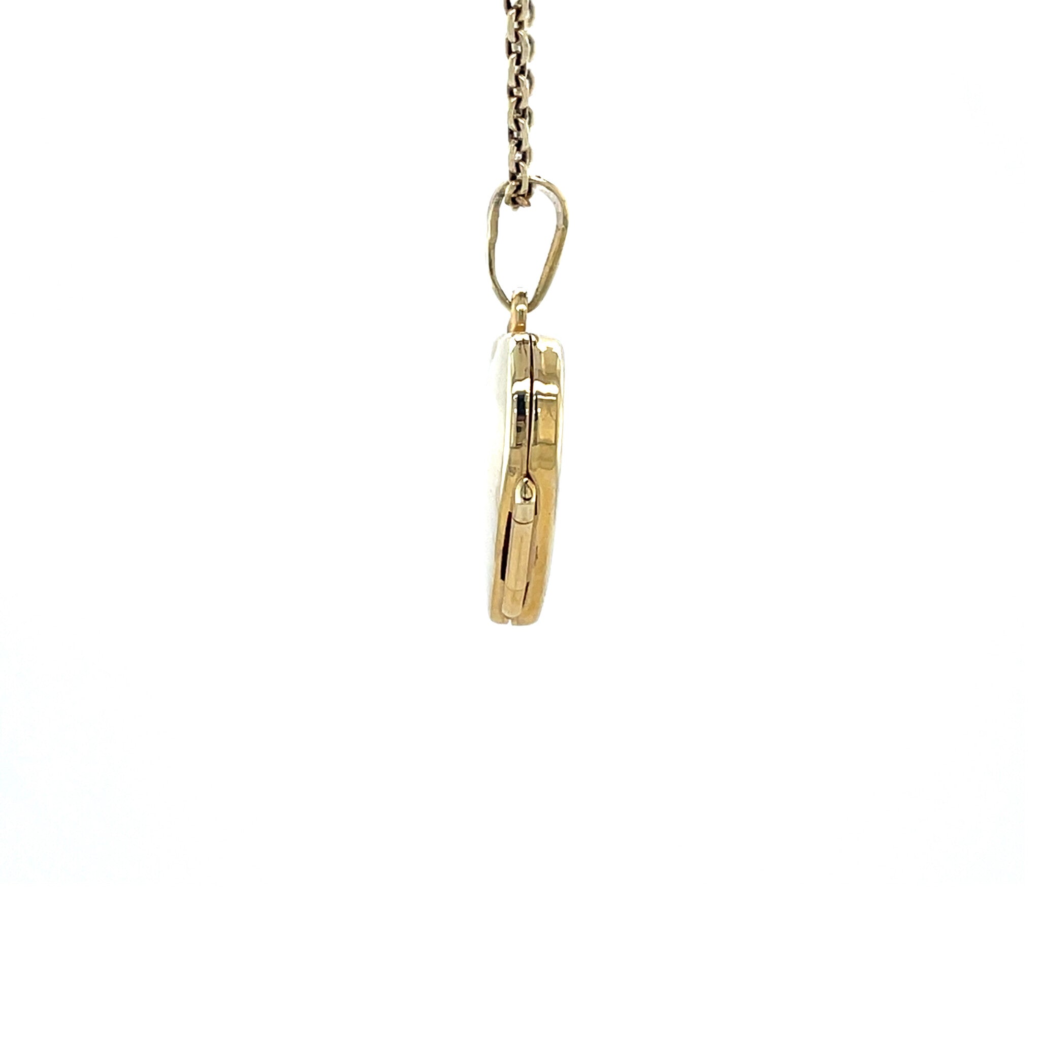 Gouden vintage hart medaillon 14 krt