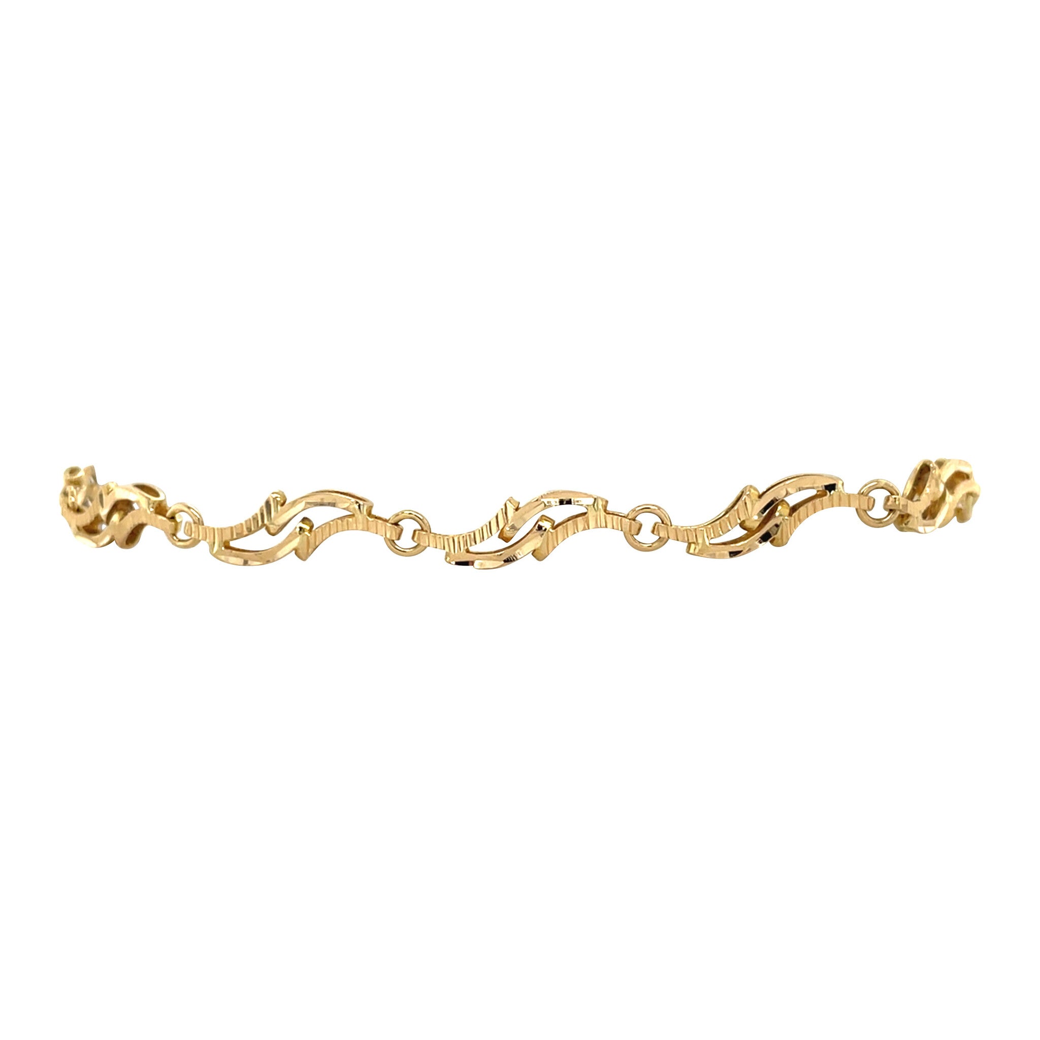 Gouden vintage fantasie armband 18 kt