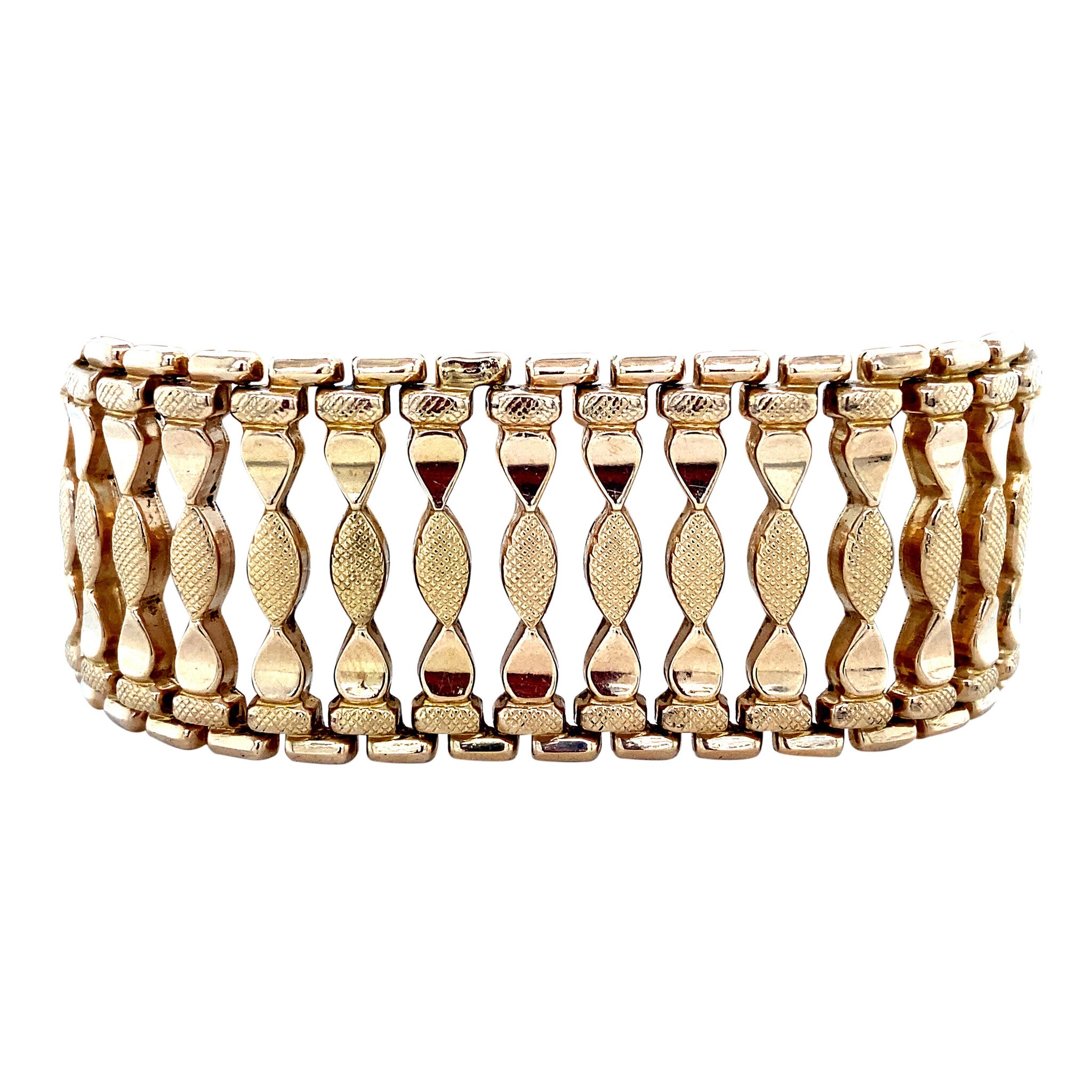 Gouden vintage fantasie armband 18 krt