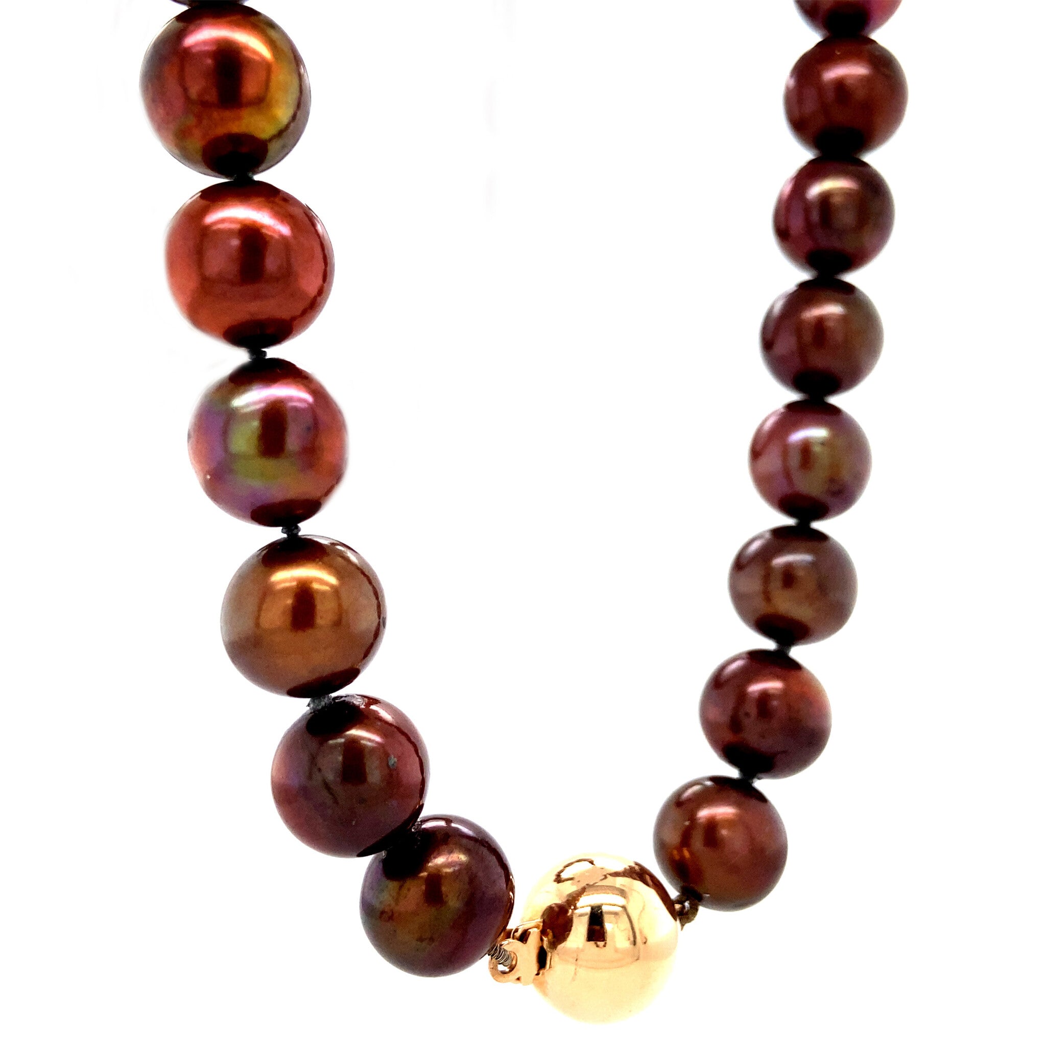 Parel collier met gouden sluiting 14 krt