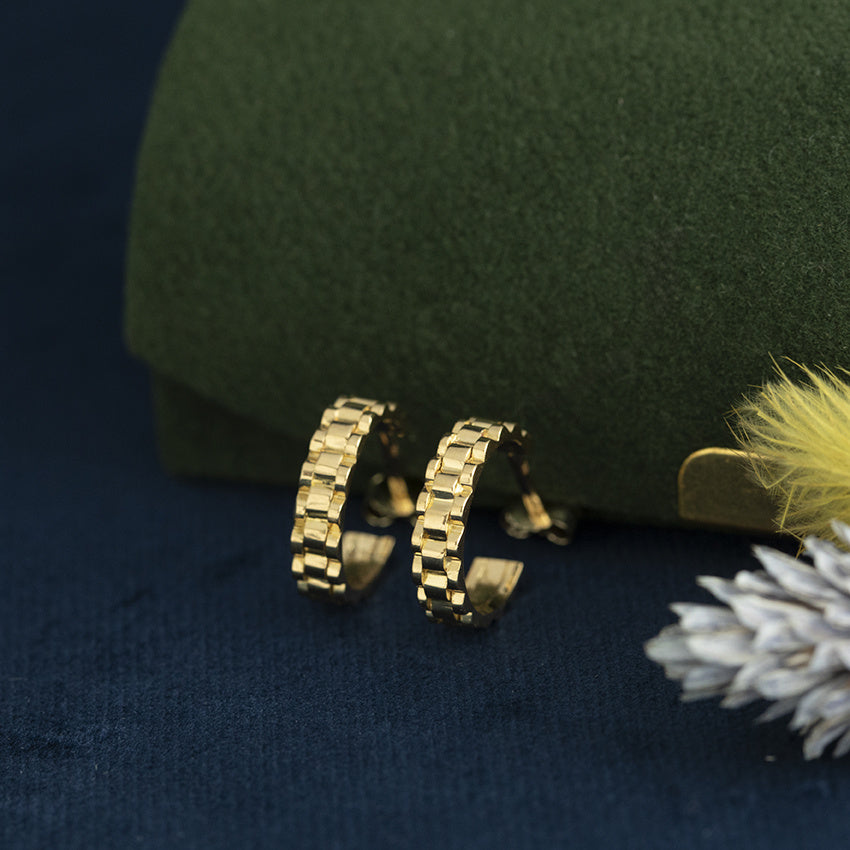 Vintage 18 kt gold Rolex stud earrings