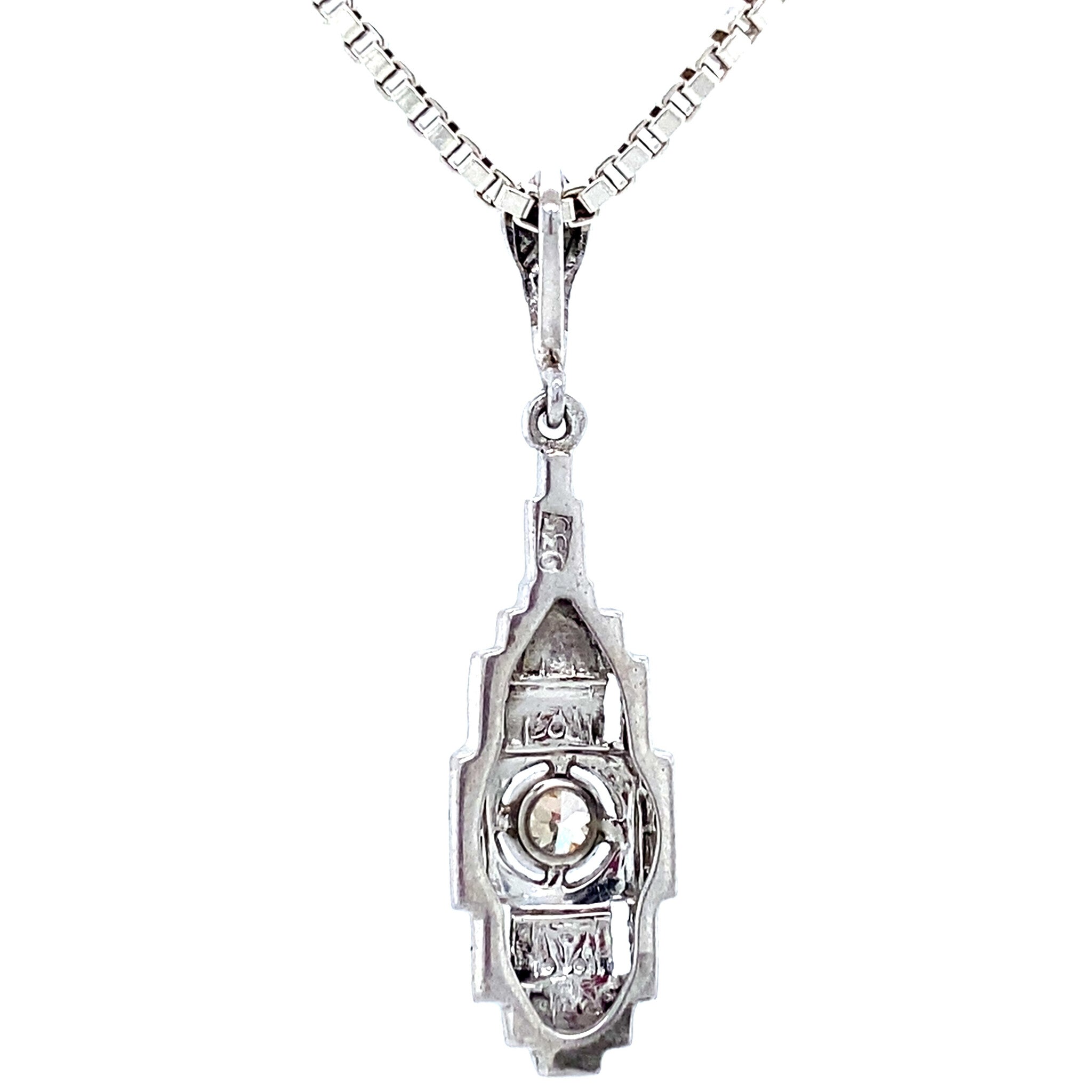 Zilveren vintage hanger met diamant 925