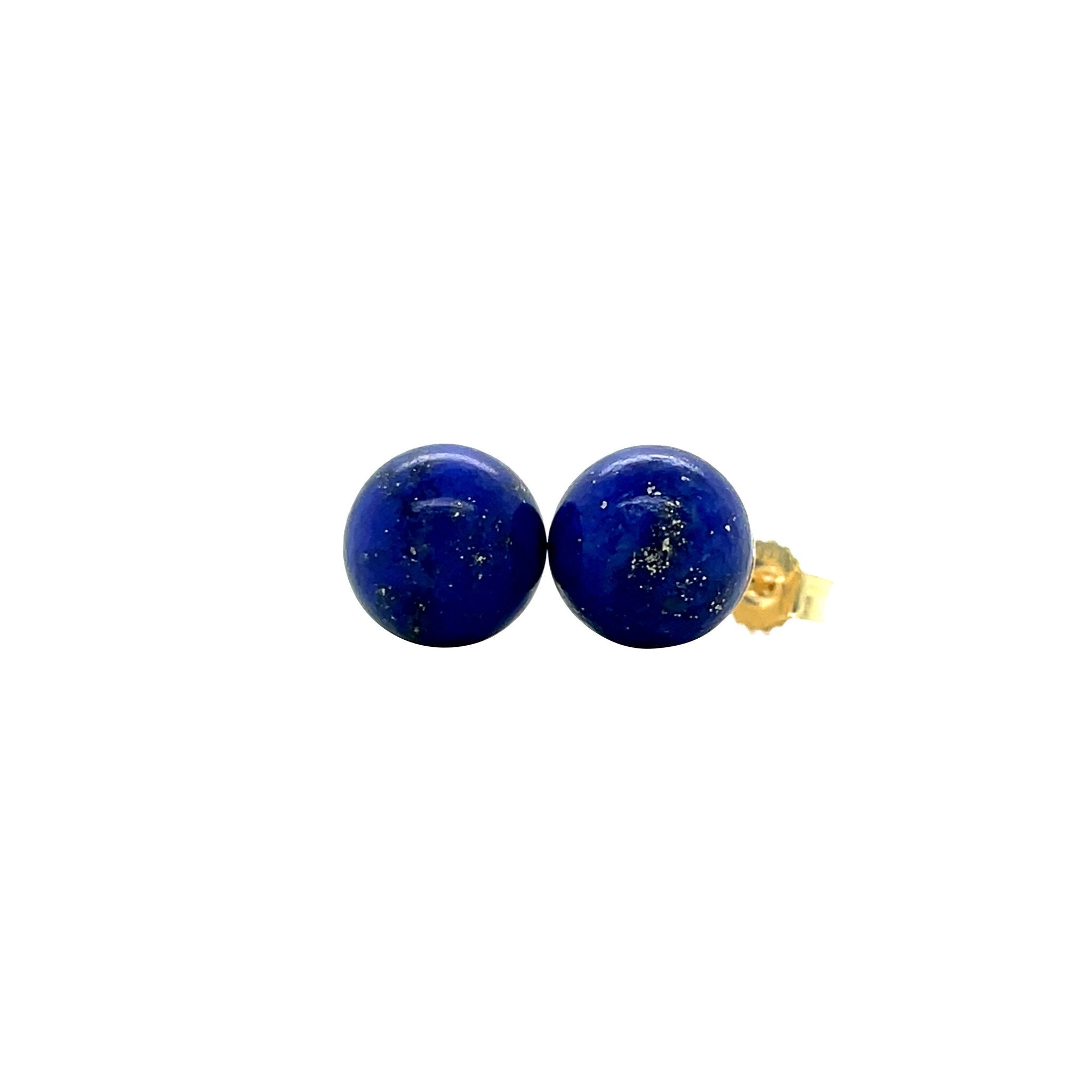 Vintage oorstekers met lapis lazuli 9 krt