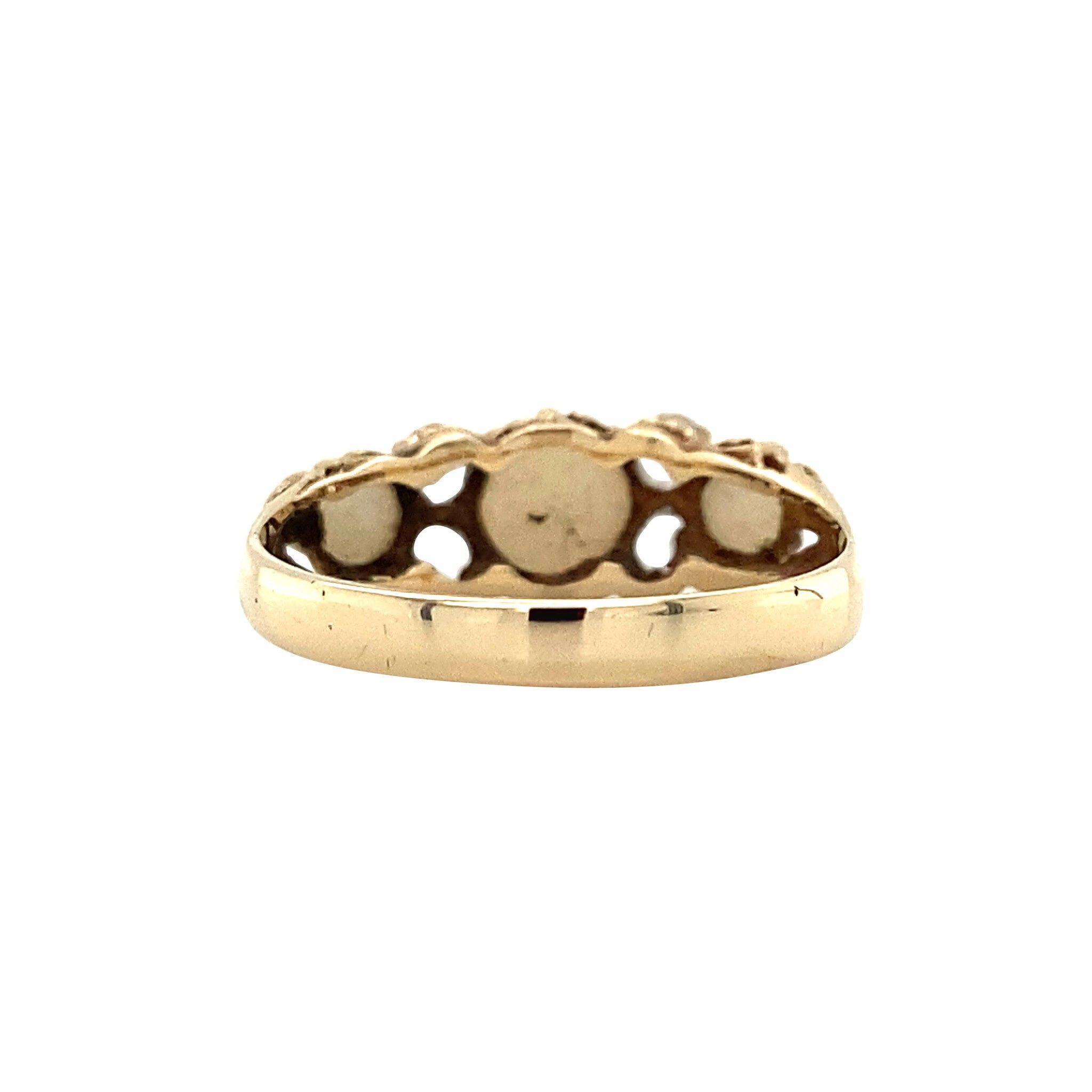 Ring met opaal en zirkonia 9 krt