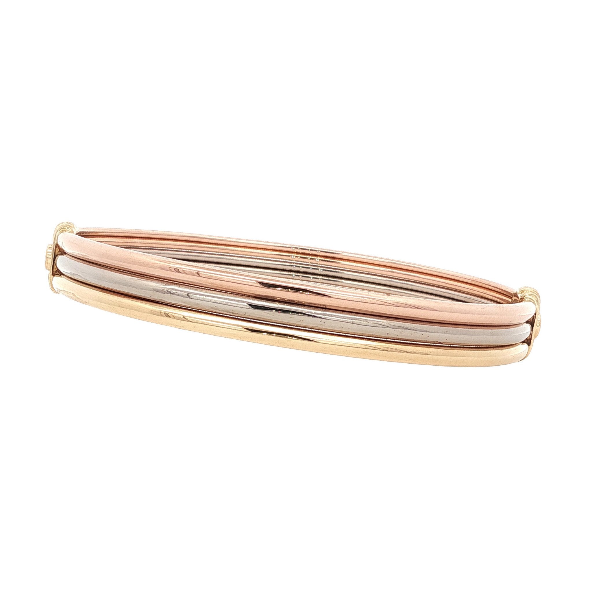 Tricolour gouden vintage Cartier armband 18 kt