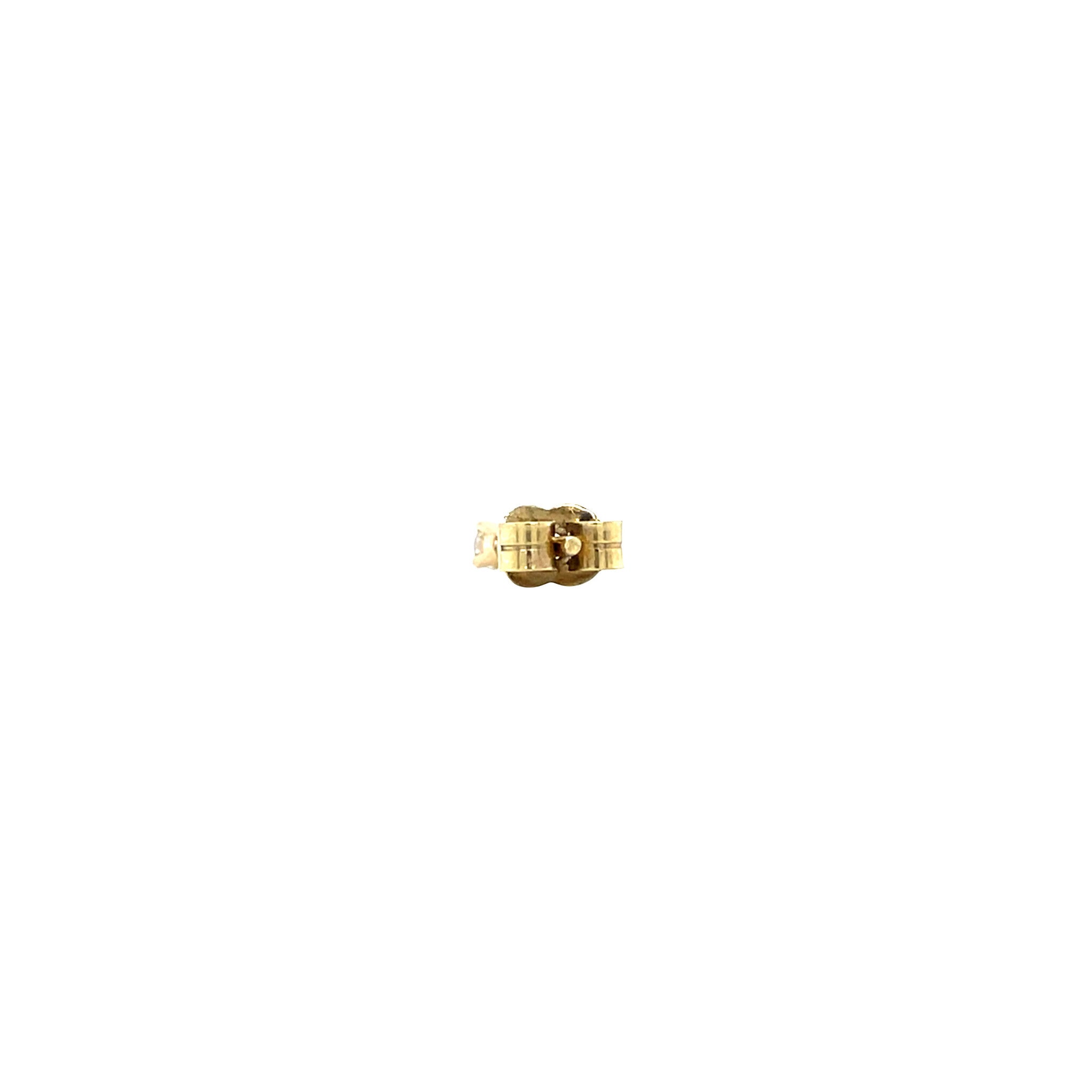 Gouden solitair oorsteker met diamant 14 krt