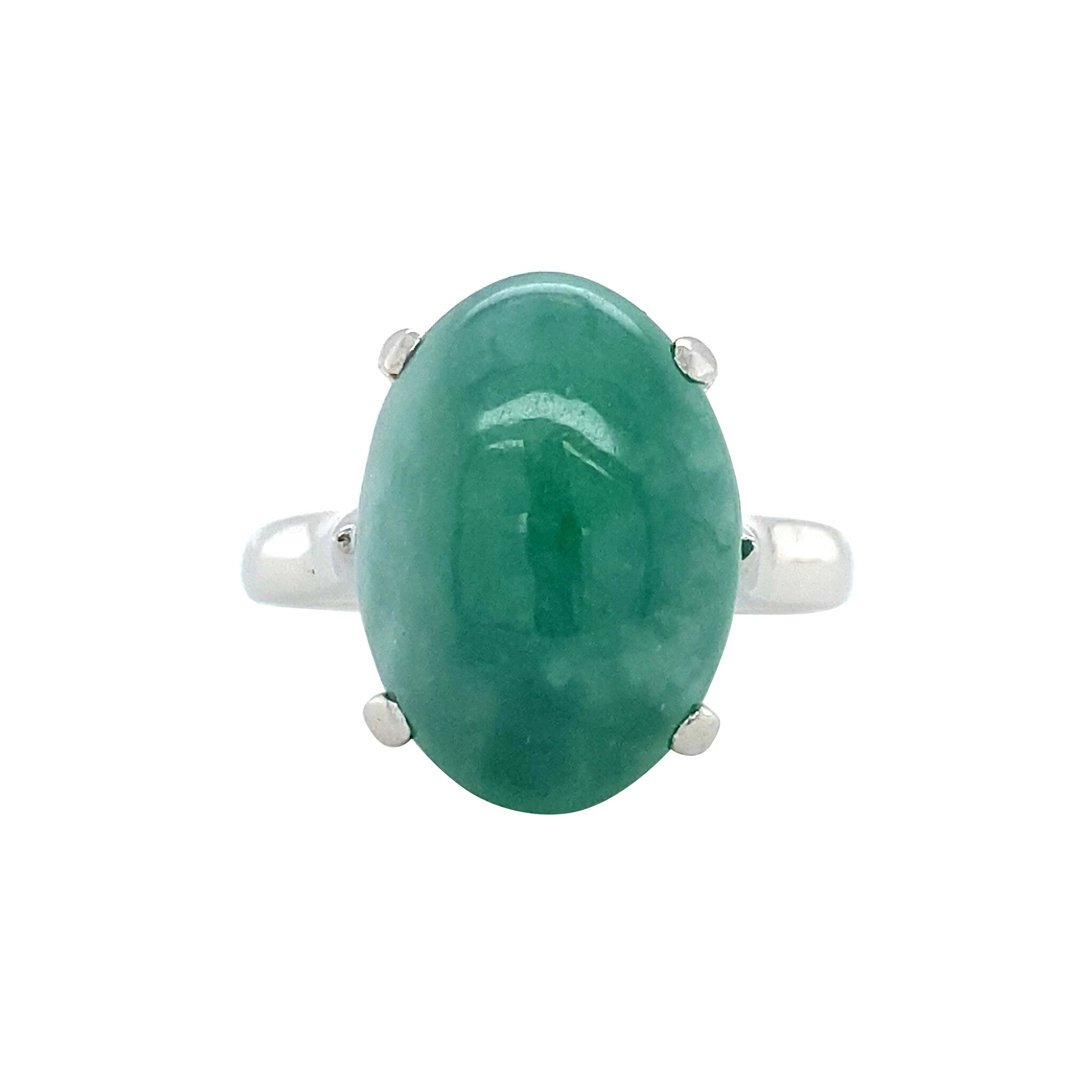 Vintage ring with jade 12 kt