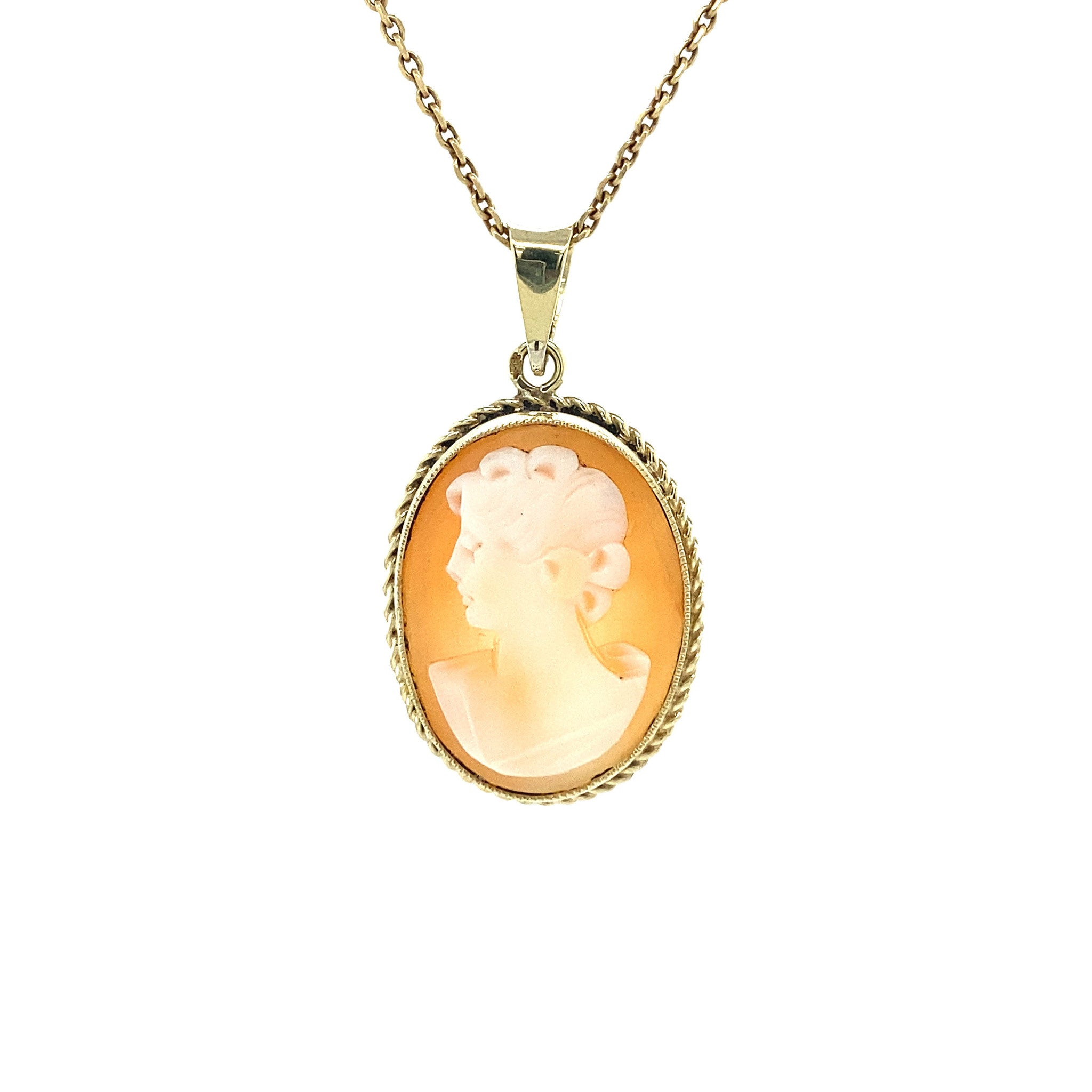 Gouden hanger met camee 14 krt