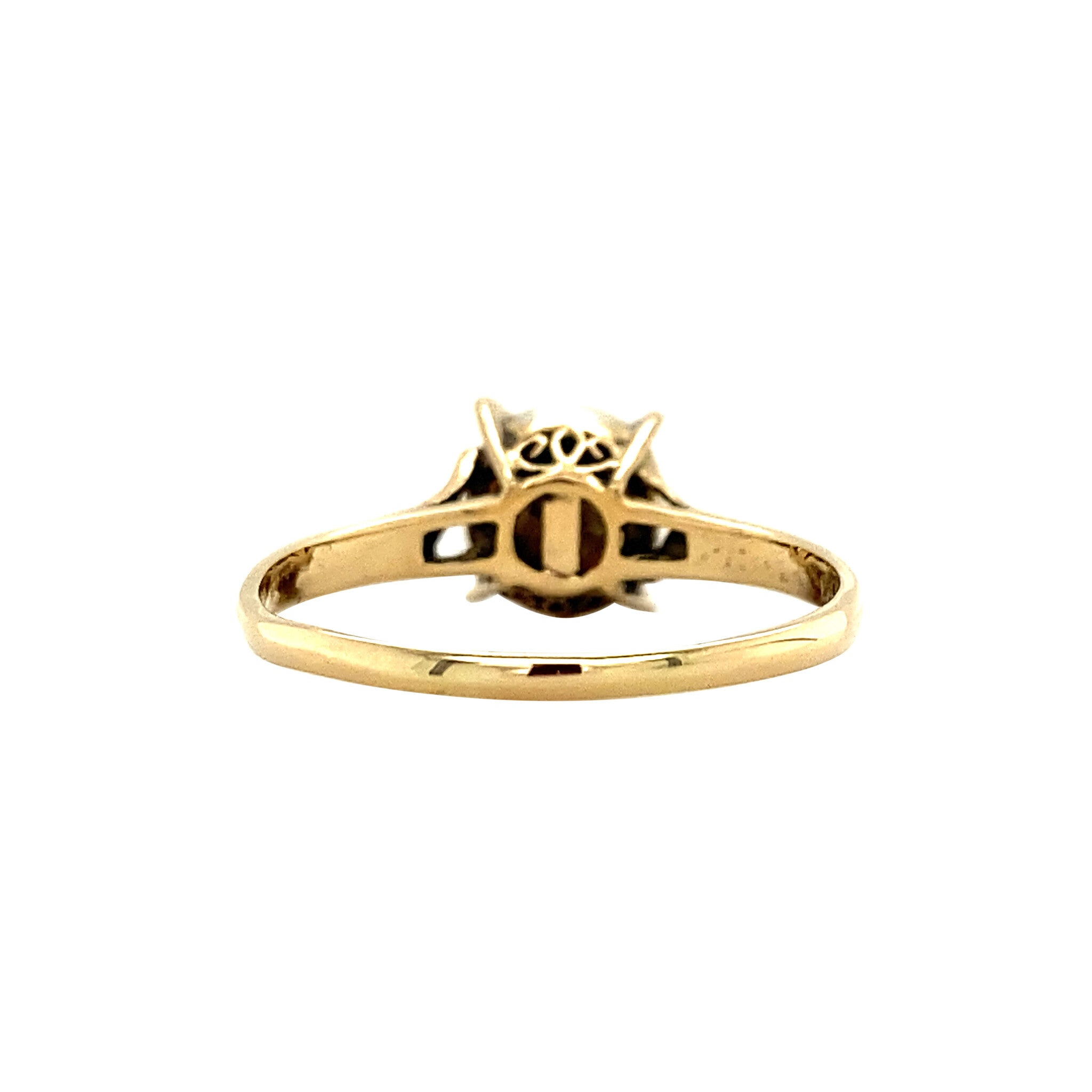 Gold ring with pearl 18 kt