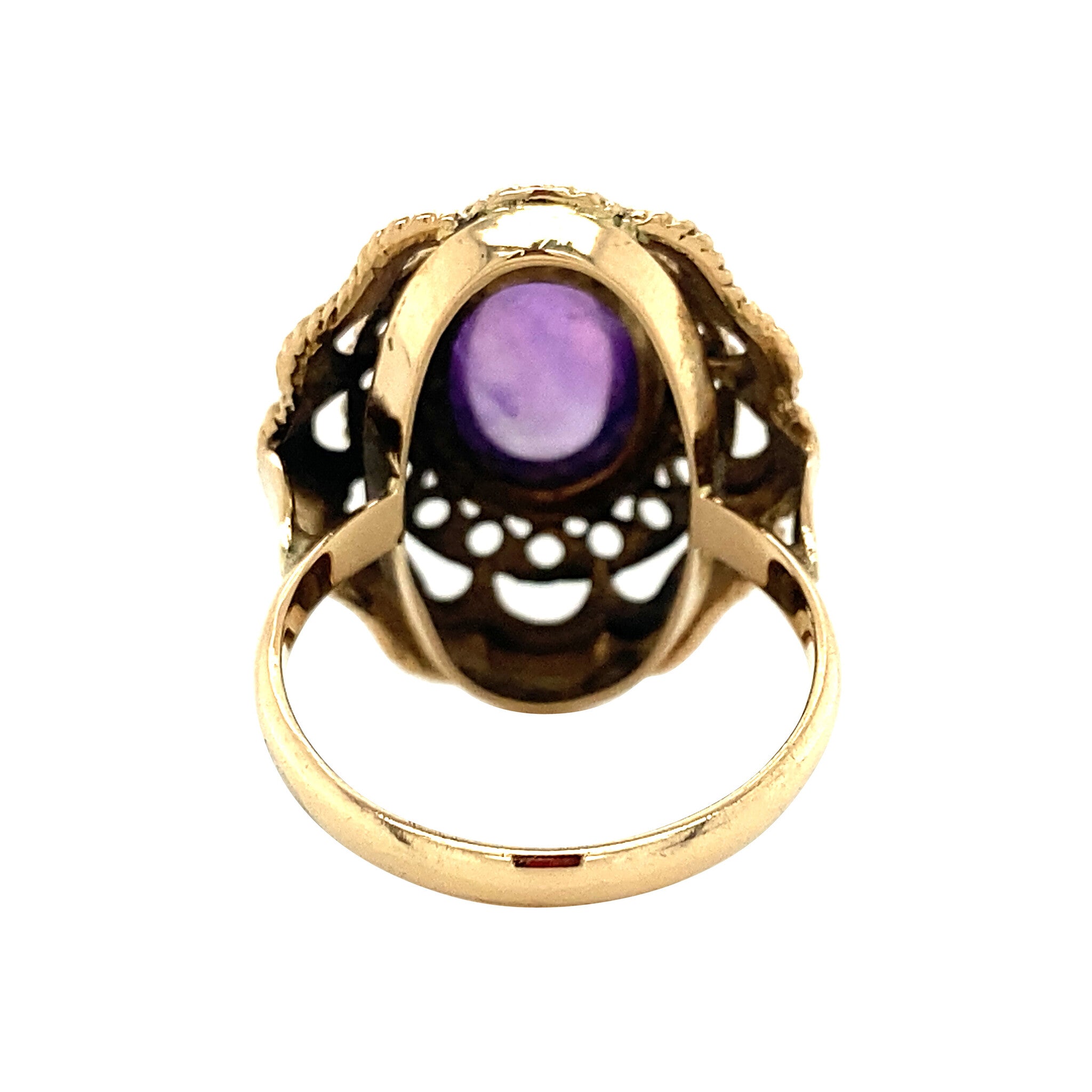 14 kt gold ring with amethyst
