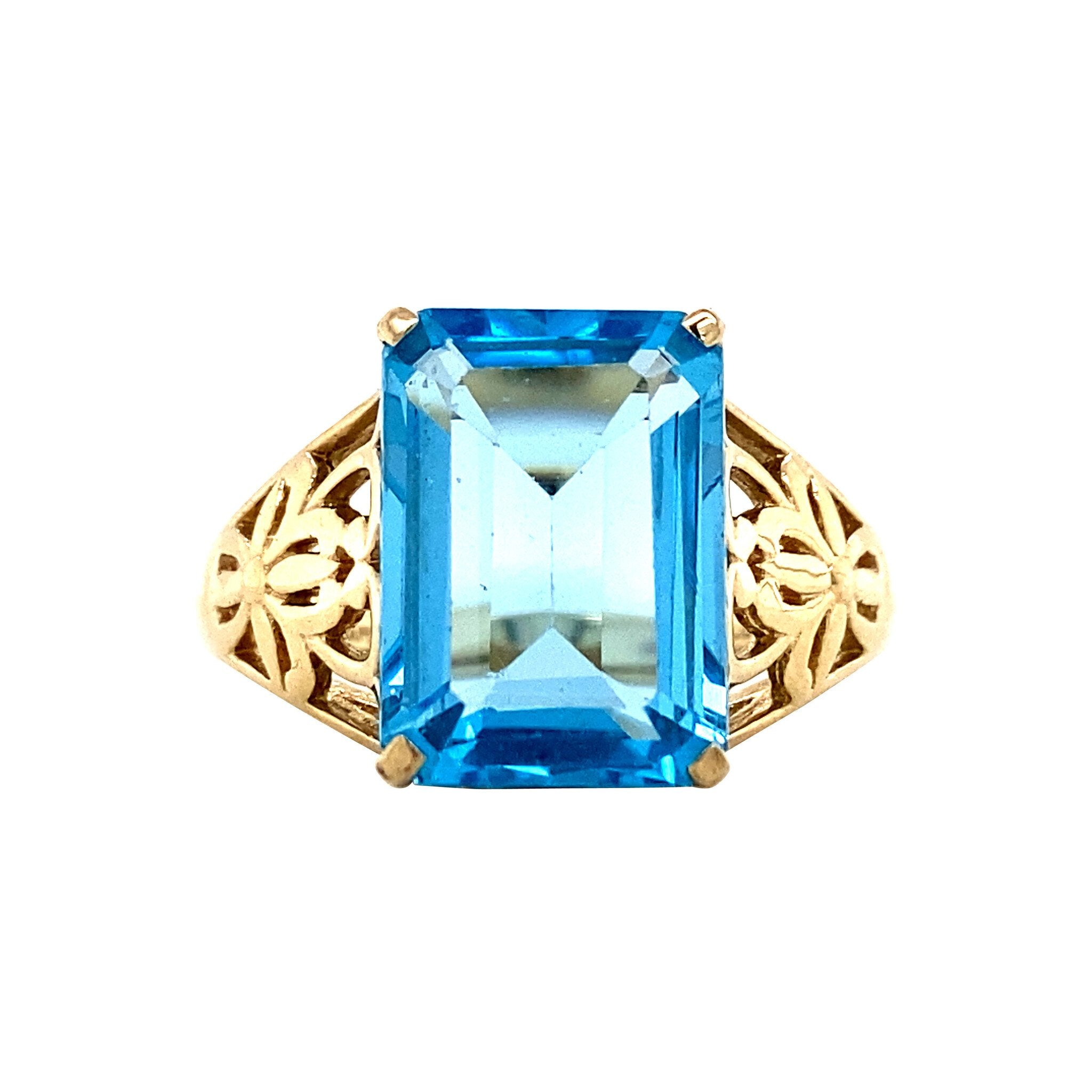 Ring met topaas 9 krt