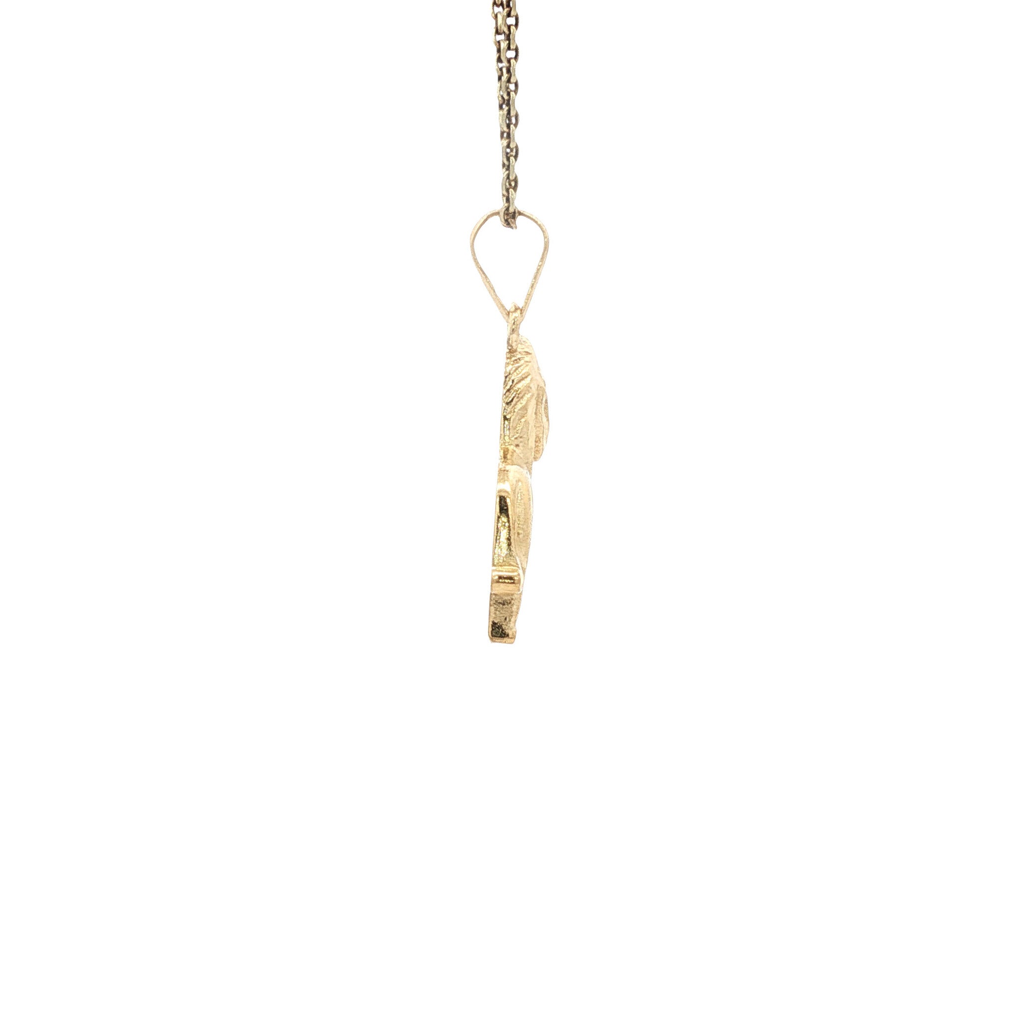Gouden vintage leeuw hanger 18 kt