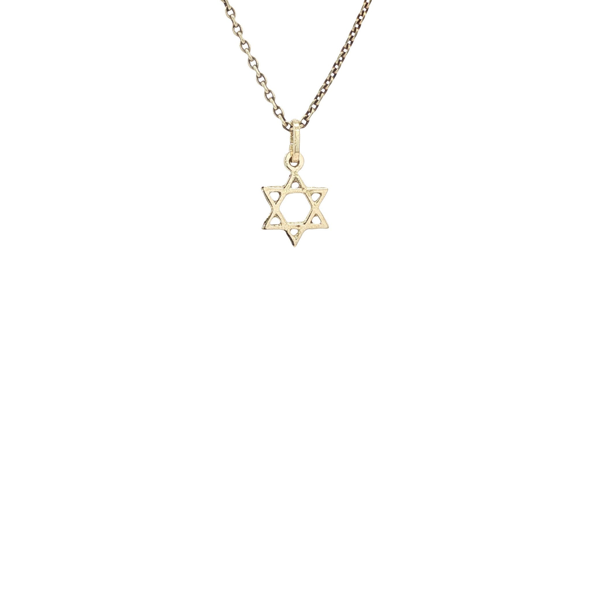 Vintage gold Star of David pendant 14 kt