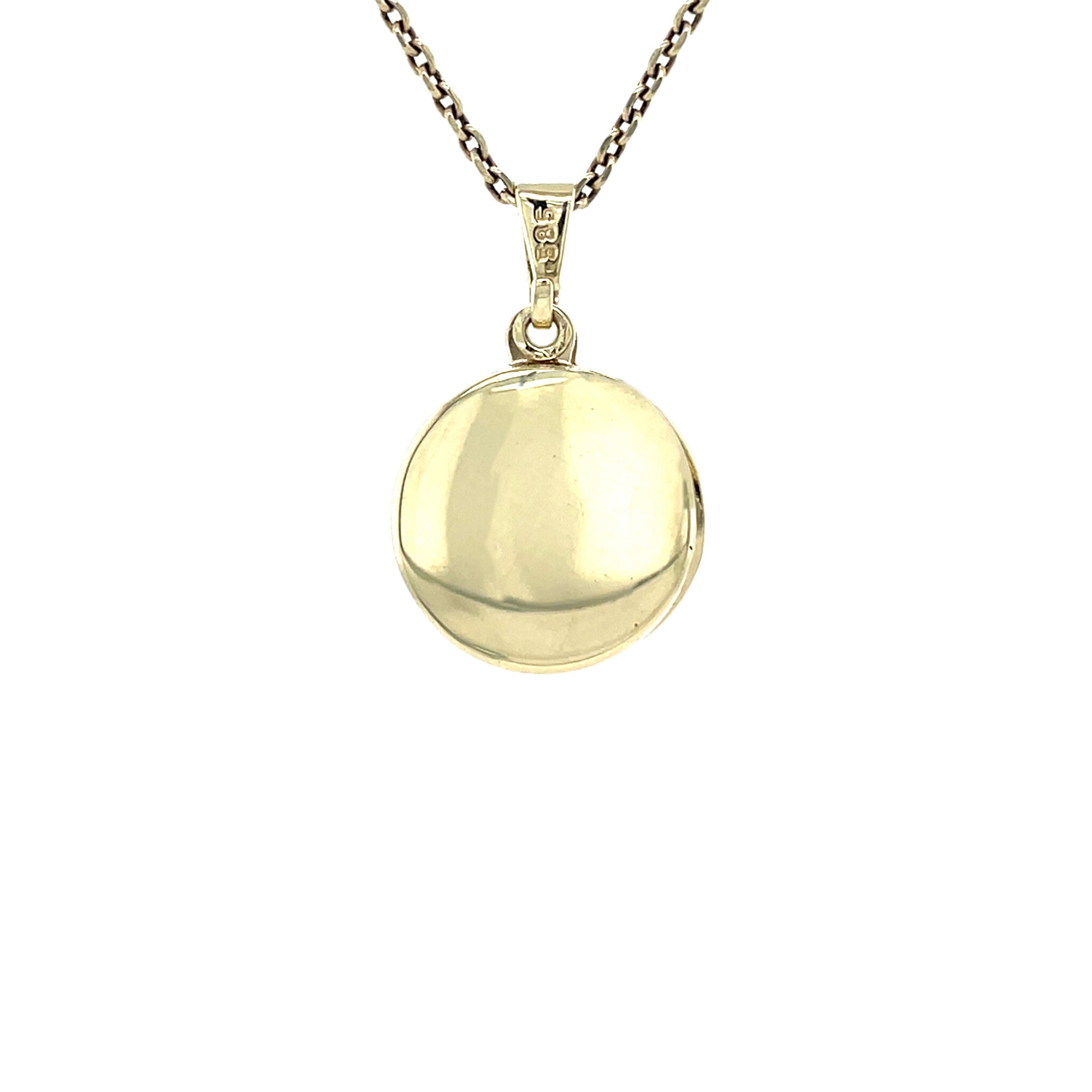Vintage gold locket with engraving, 14 kt