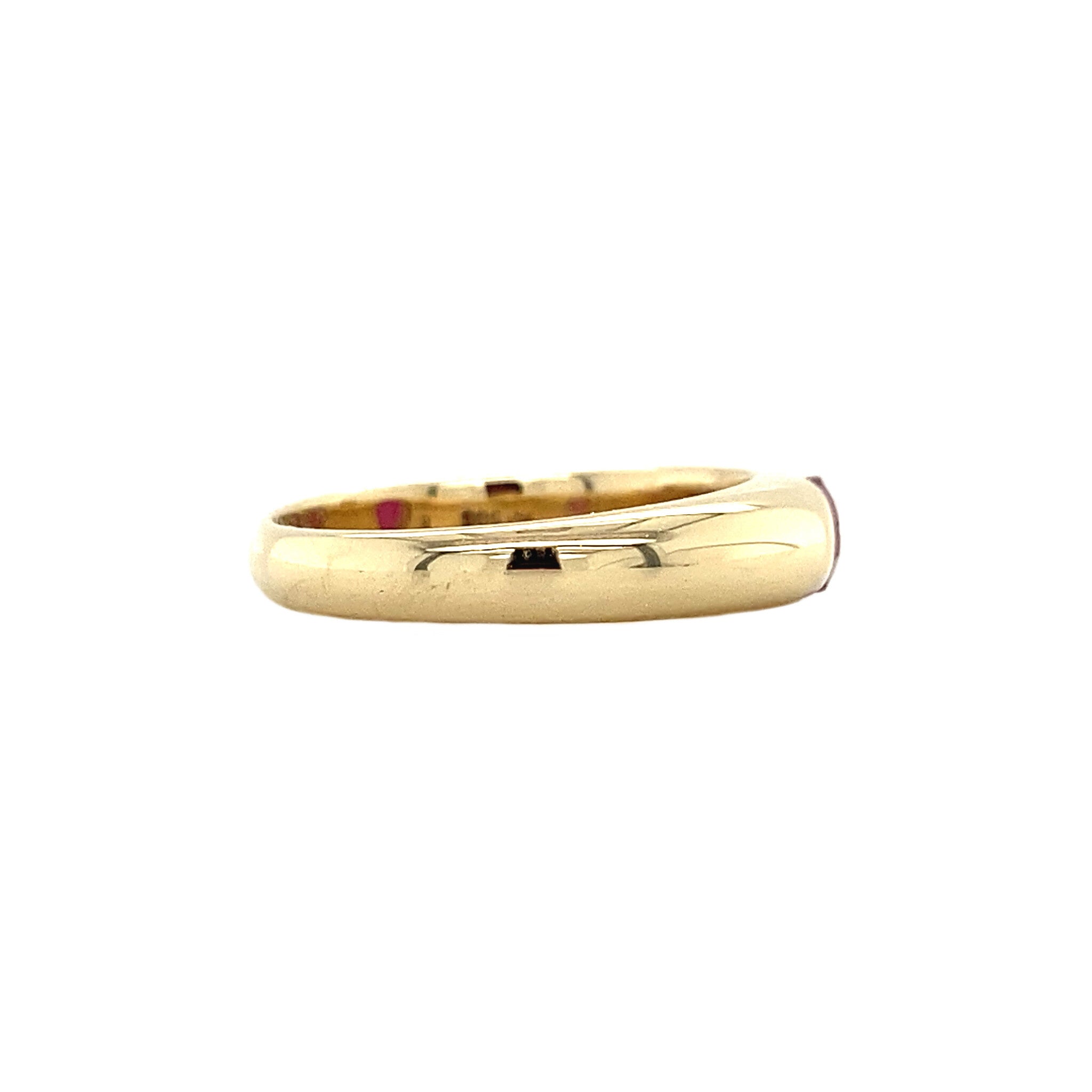 Gouden ring met robijn 14 krt