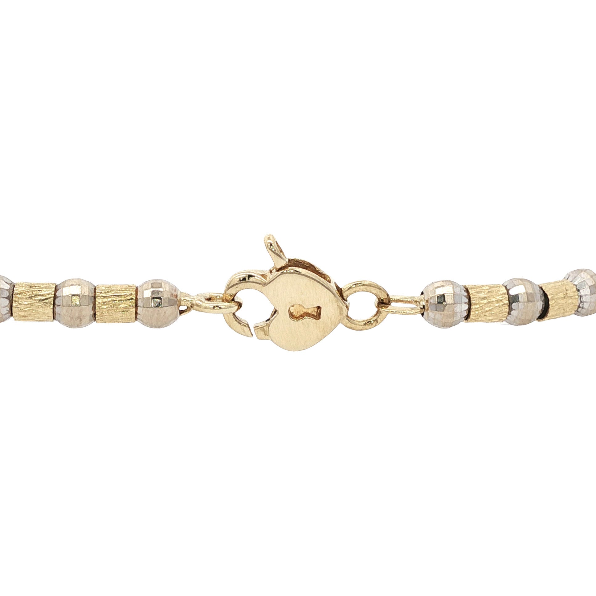 Bicolour gold fantasy bracelet 14 kt