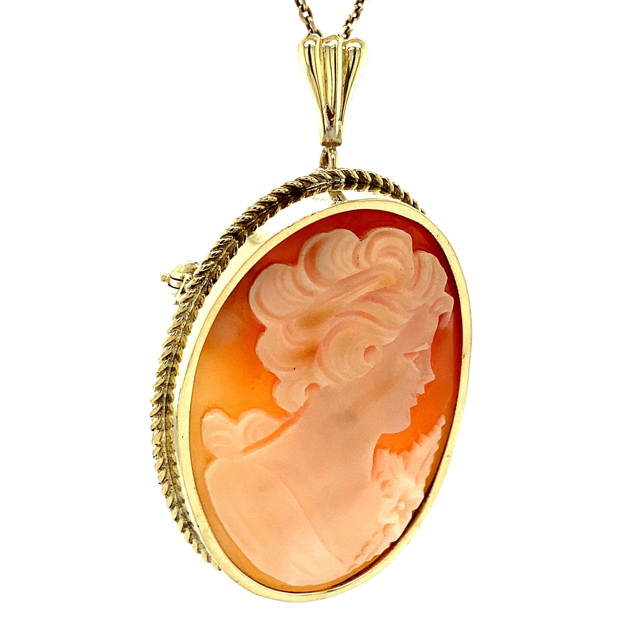 Gouden hanger met camee 14 krt