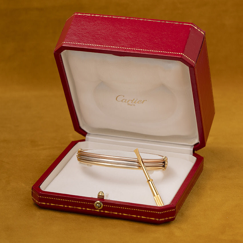 Tricolour gouden vintage Cartier armband 18 kt
