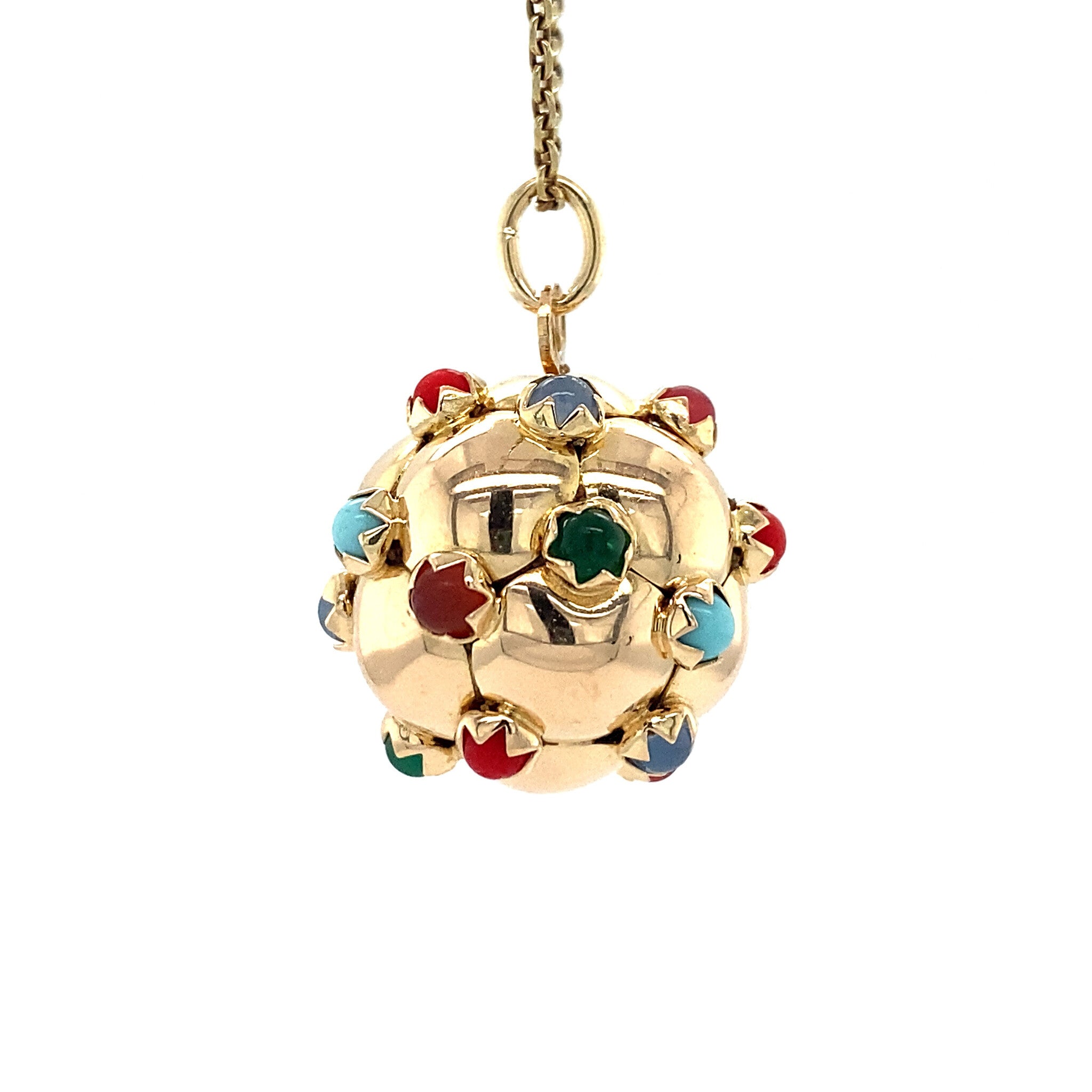 Gold cocktail pendant 18 crt