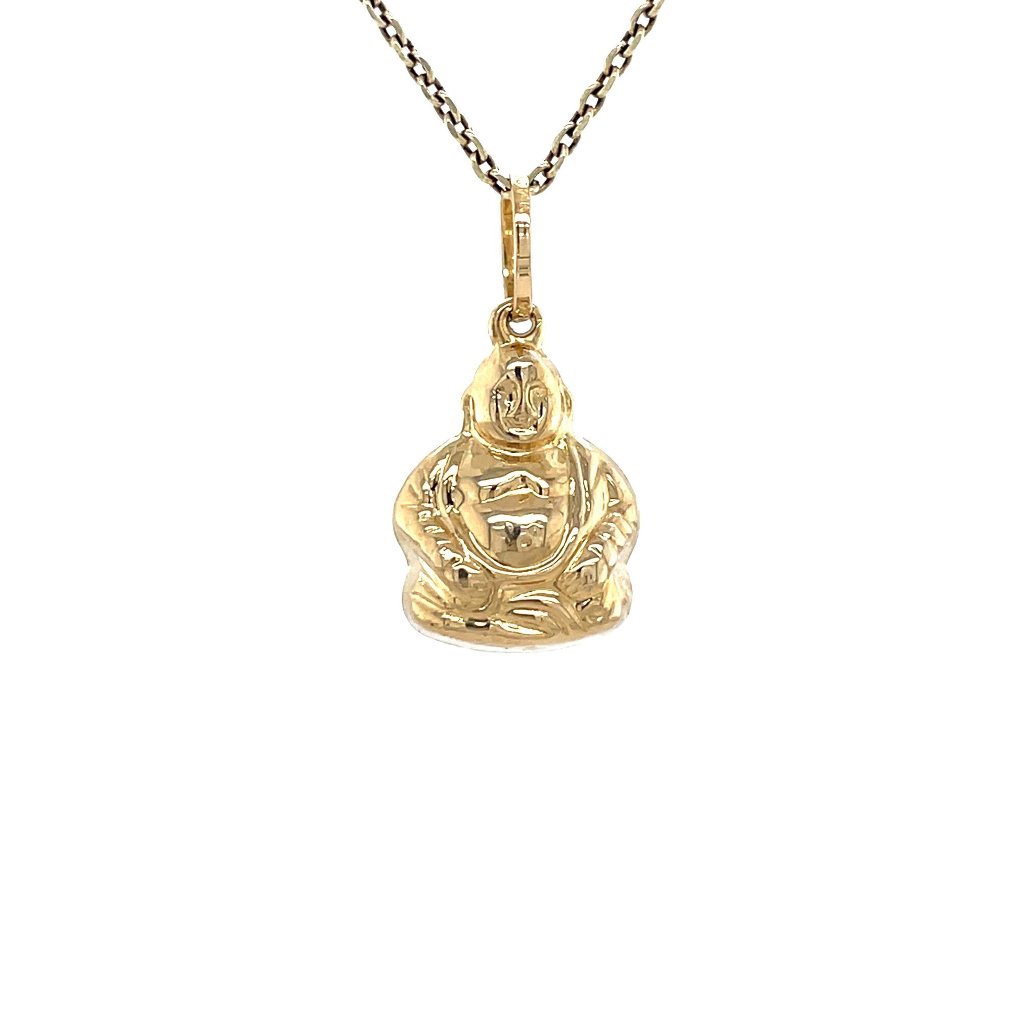 Vintage 14 kt gold Buddha pendant