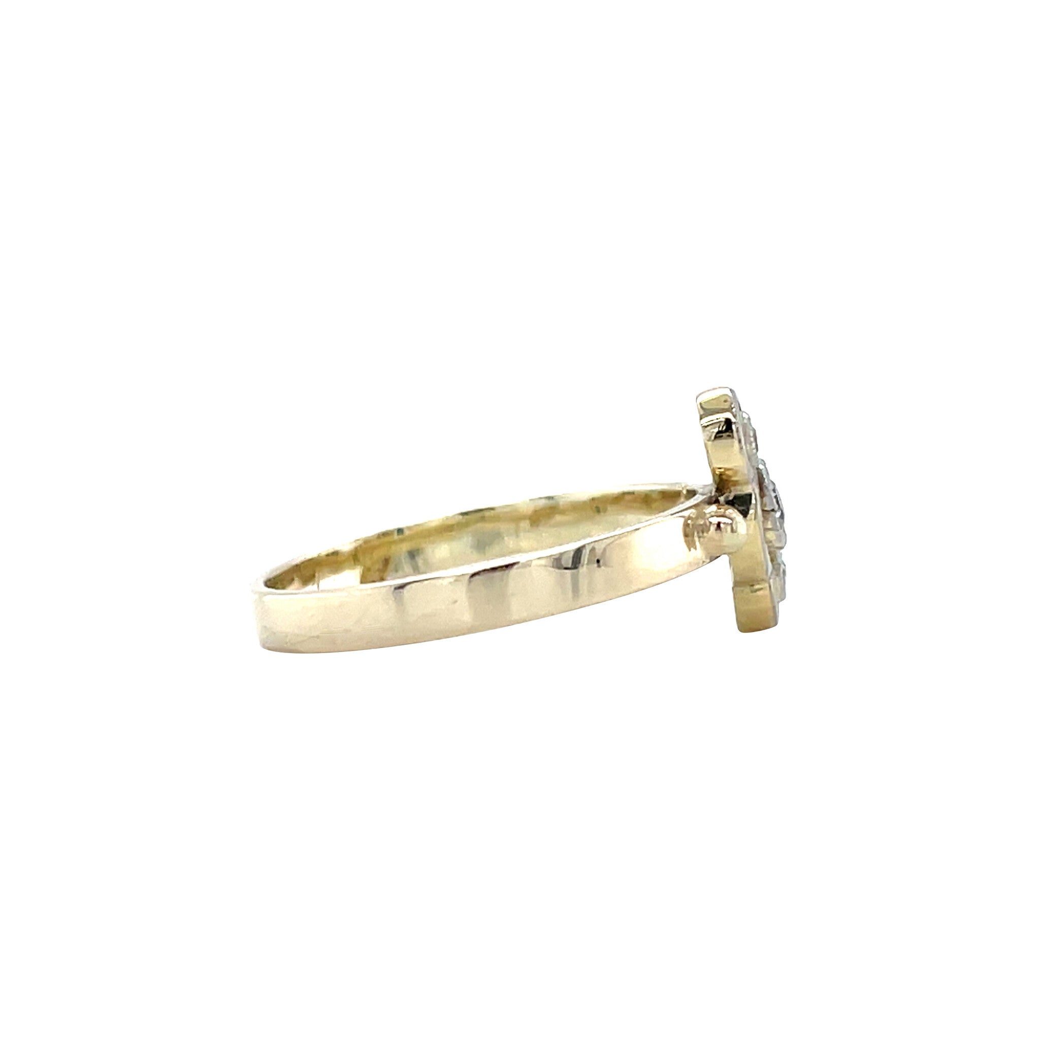 Vintage ring met diamant 12 krt