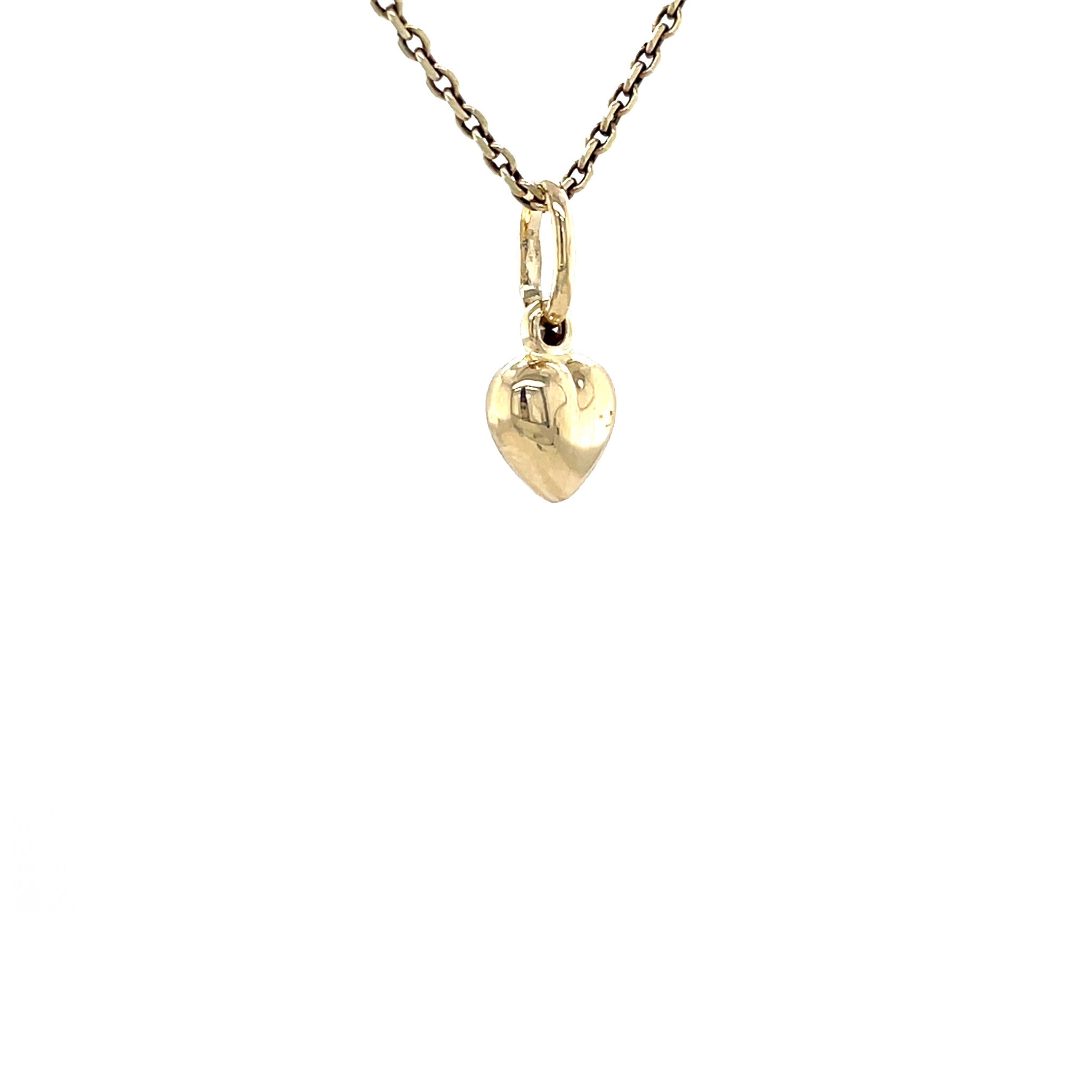 Gouden vintage hartjes hanger 14 krt