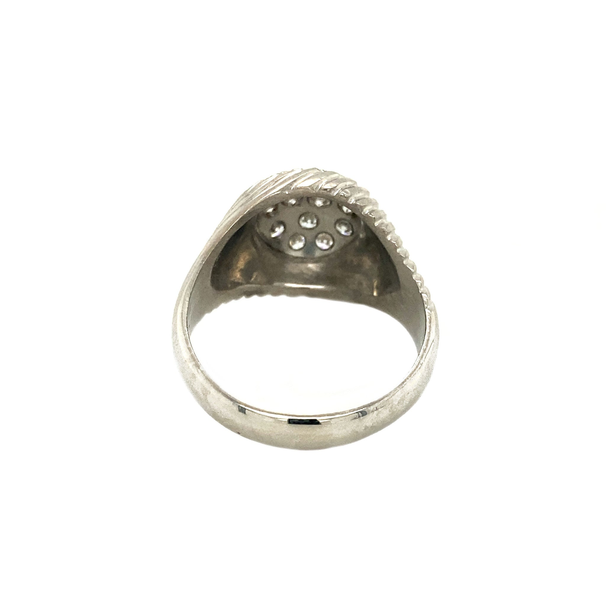 Witgouden ring met diamant 18 krt
