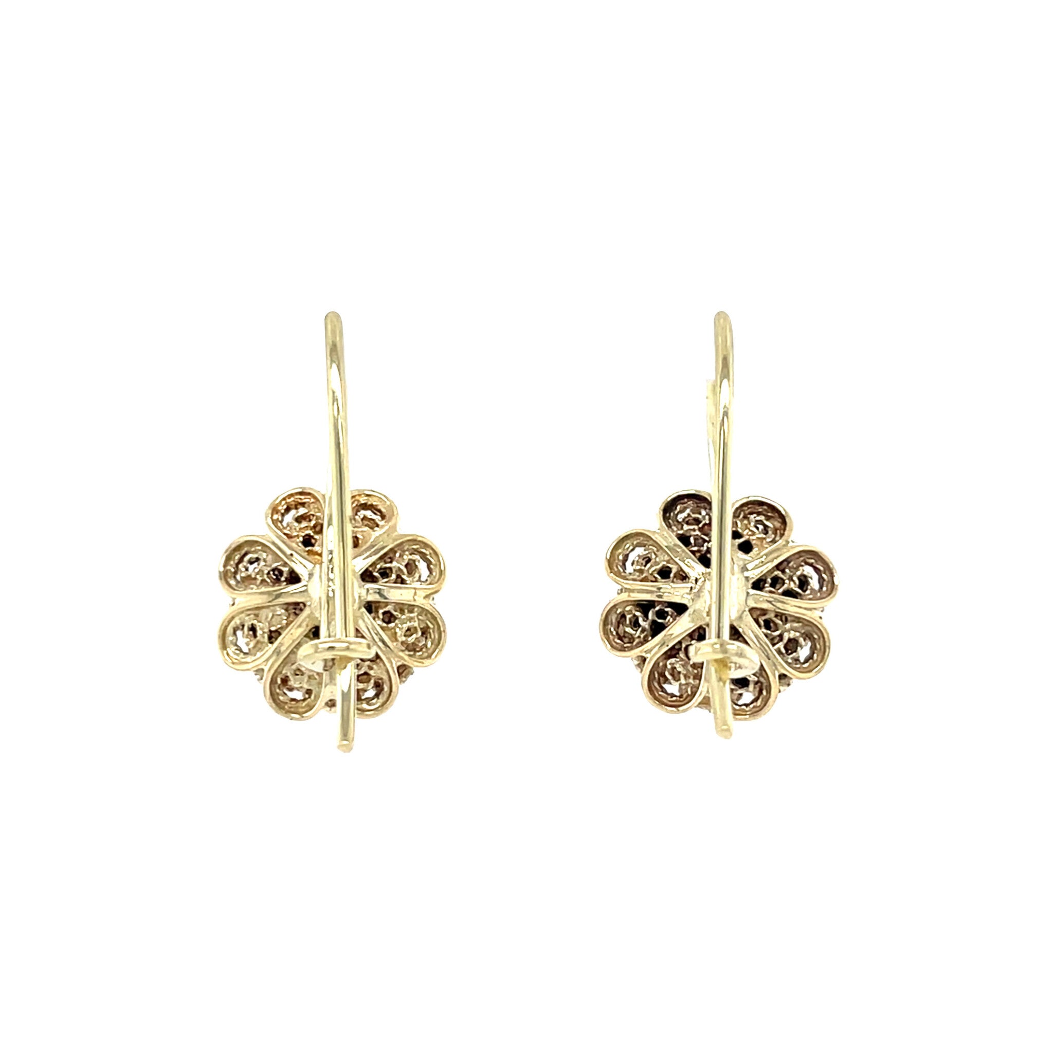 Vintage 14 kt gold Zeeuwse knop drop earrings