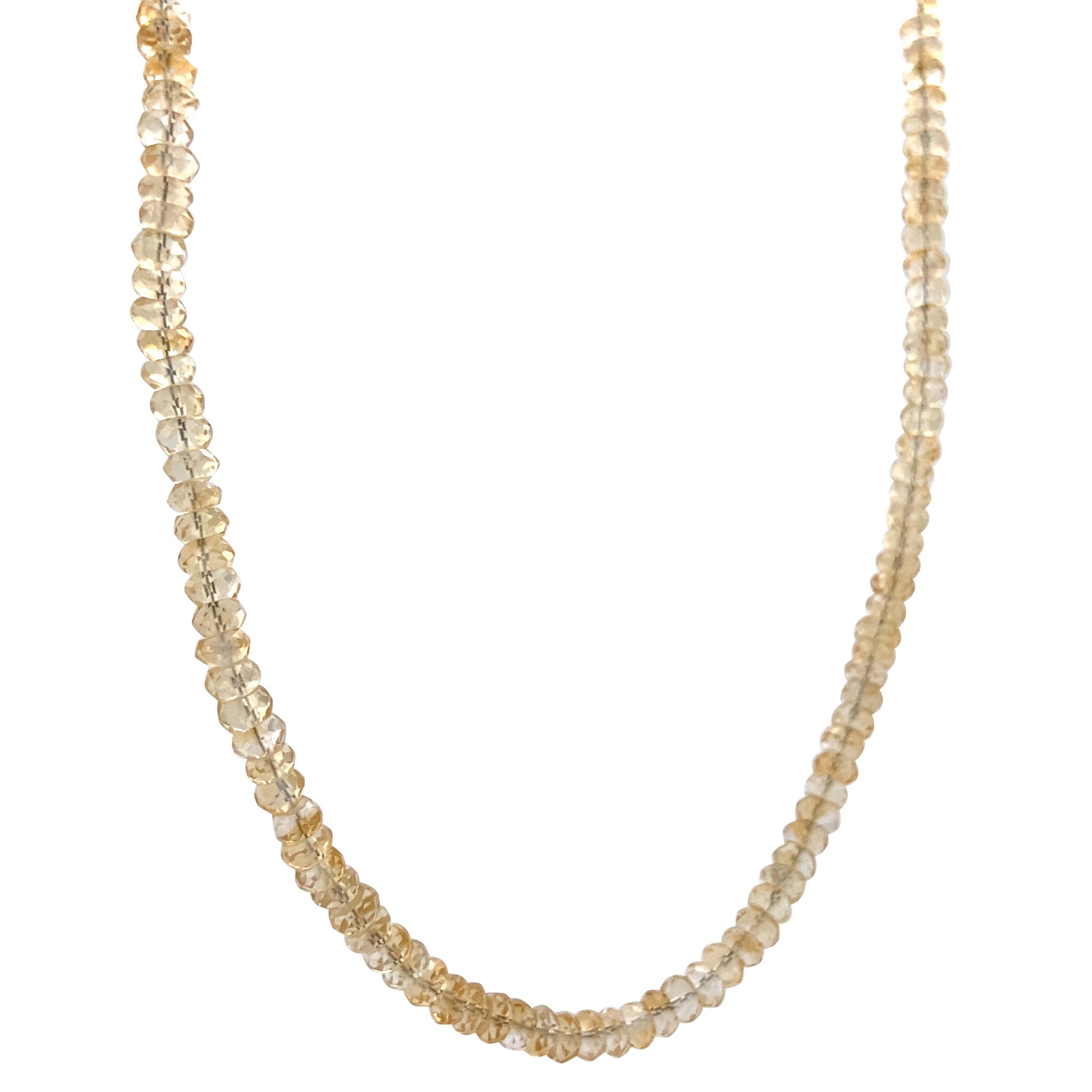 Citrine necklace with gold clasp 14 krt