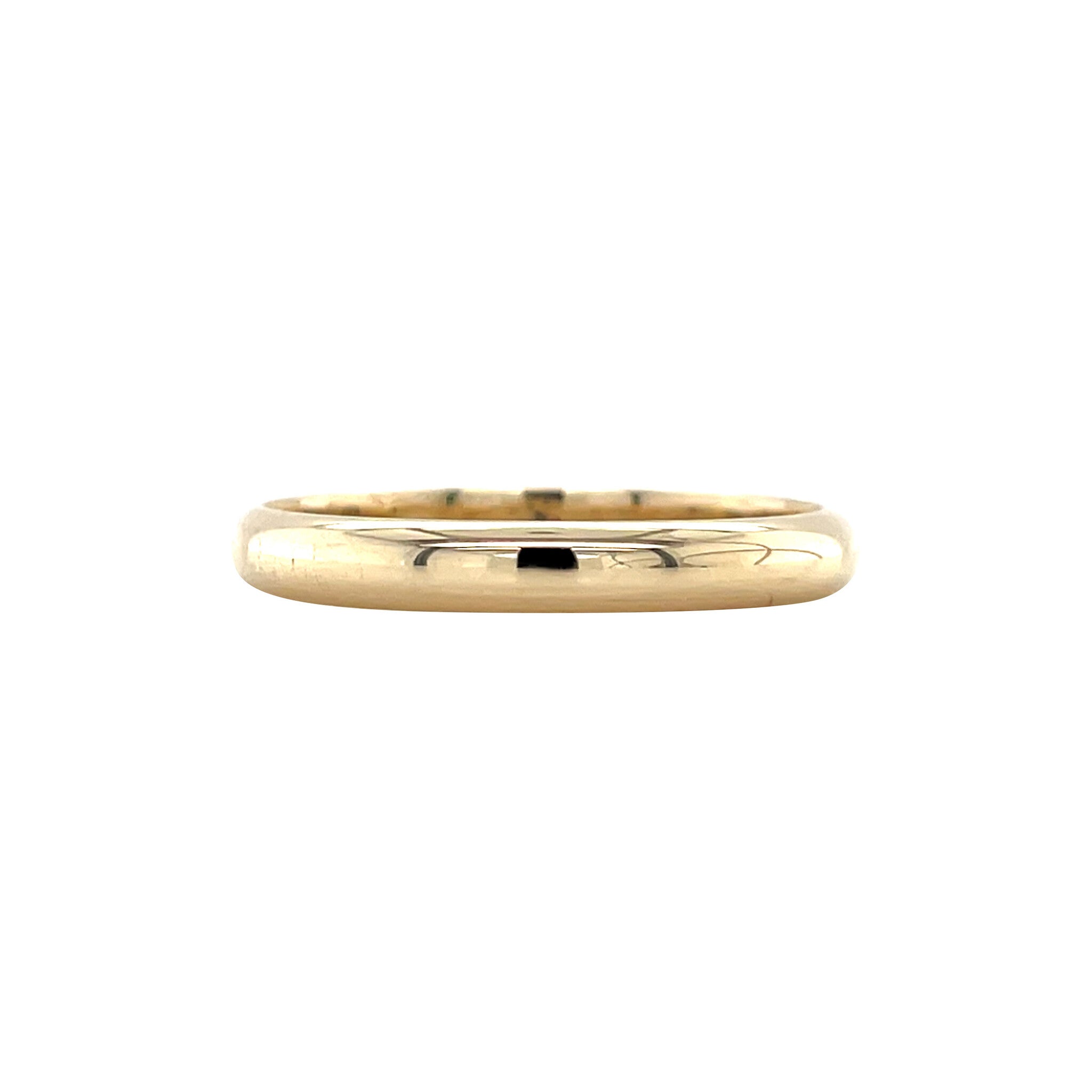 Gouden gladde vintage trouw ring 14 kt