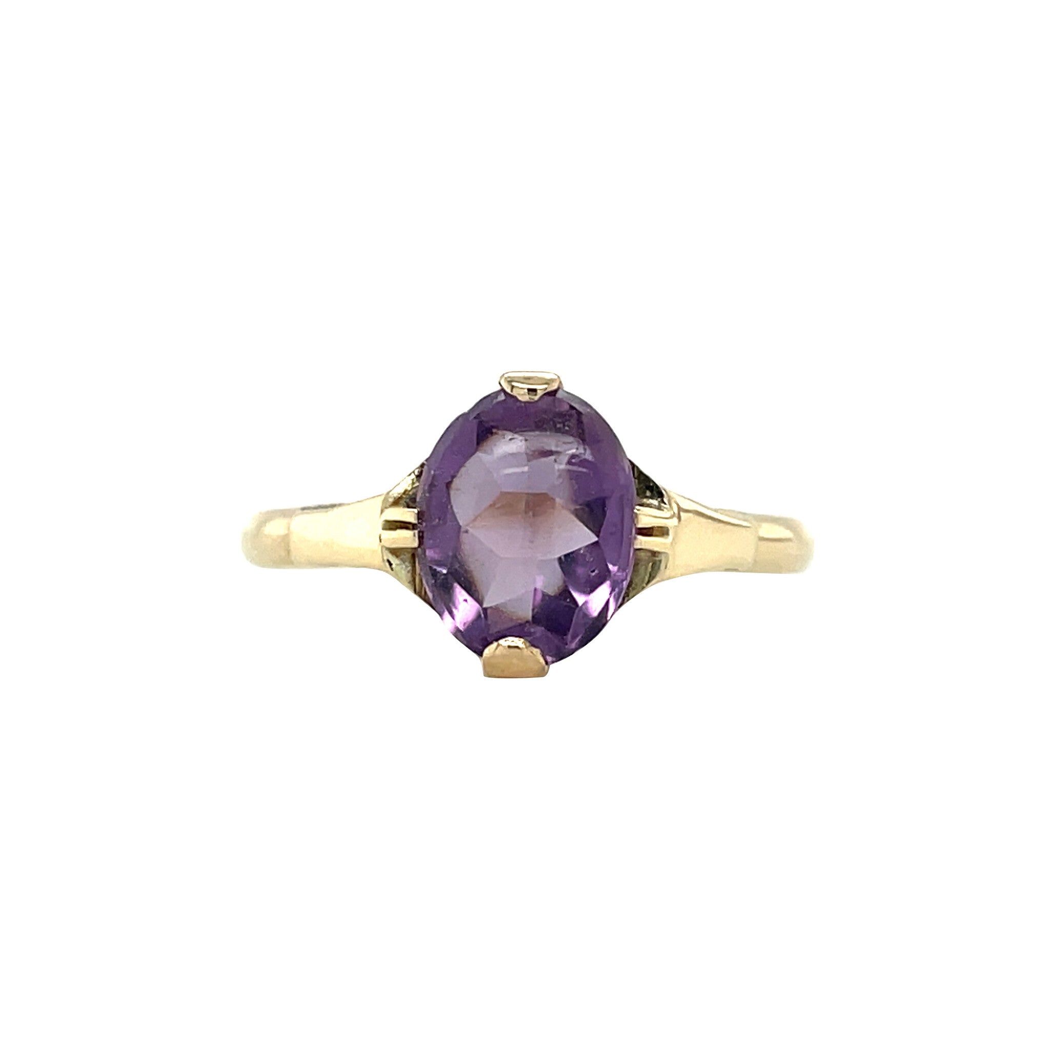 Vintage ring with amethyst 12 kt