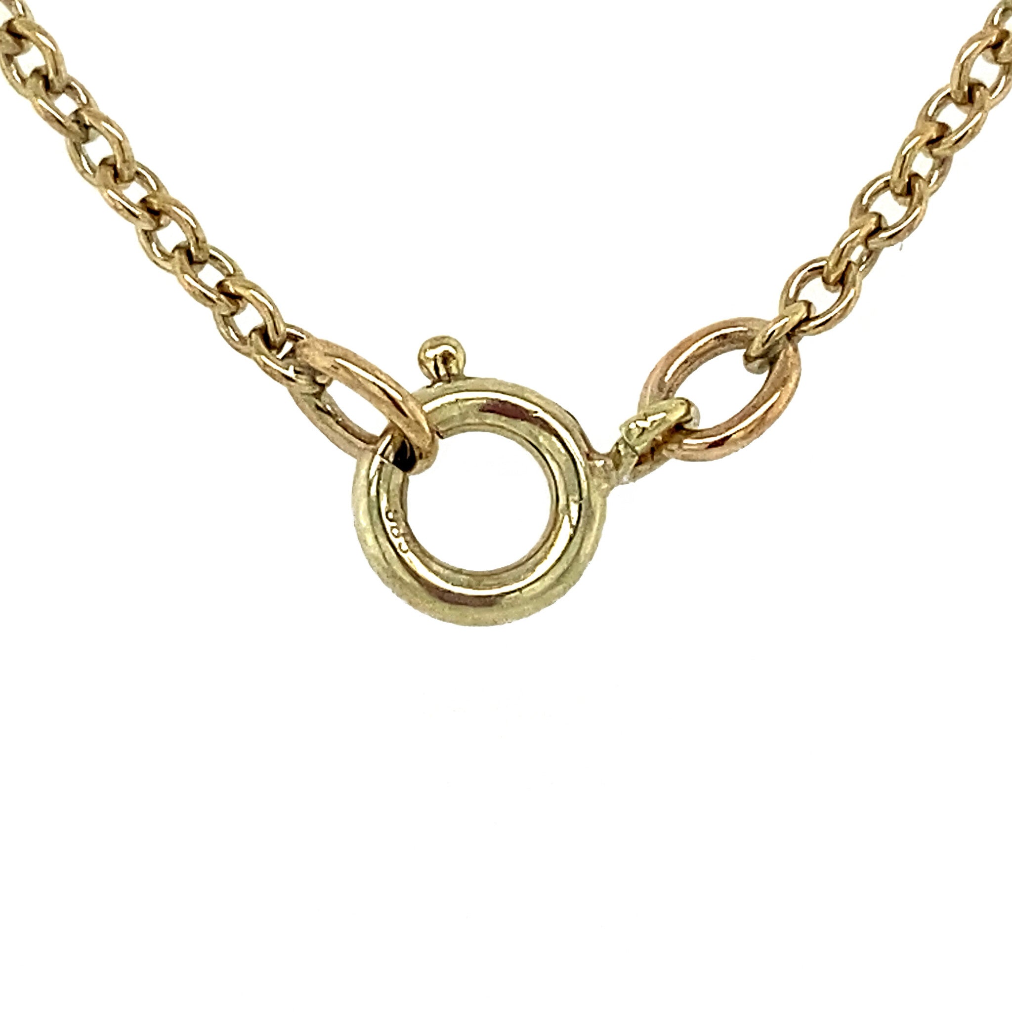 Gouden hanger met granaat 14 krt