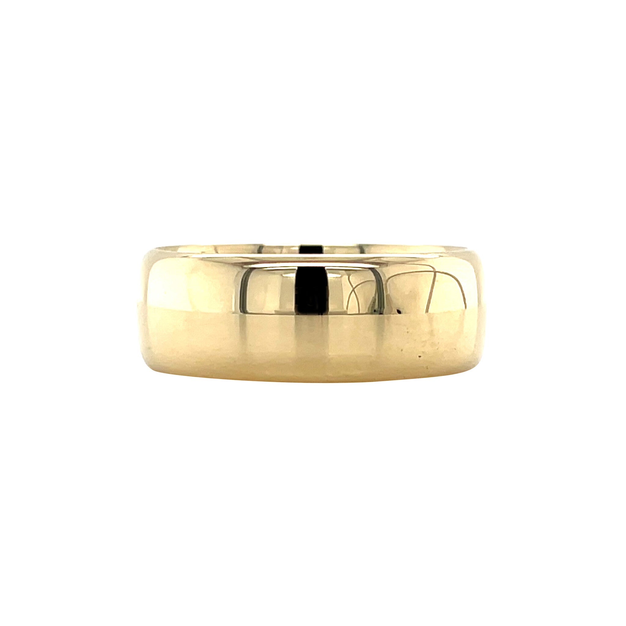 Gouden vintage trouw gladde ring 14 krt