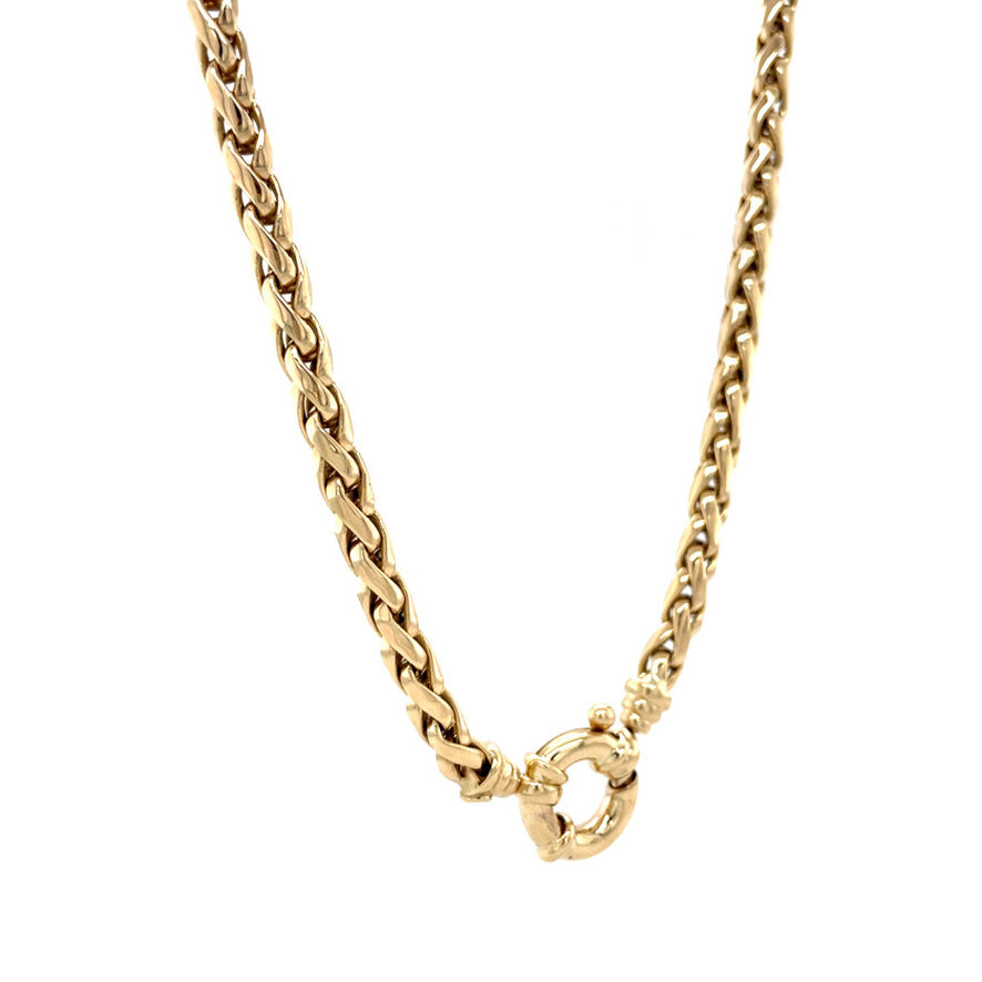 Golden vintage foxtail necklace 14 kt