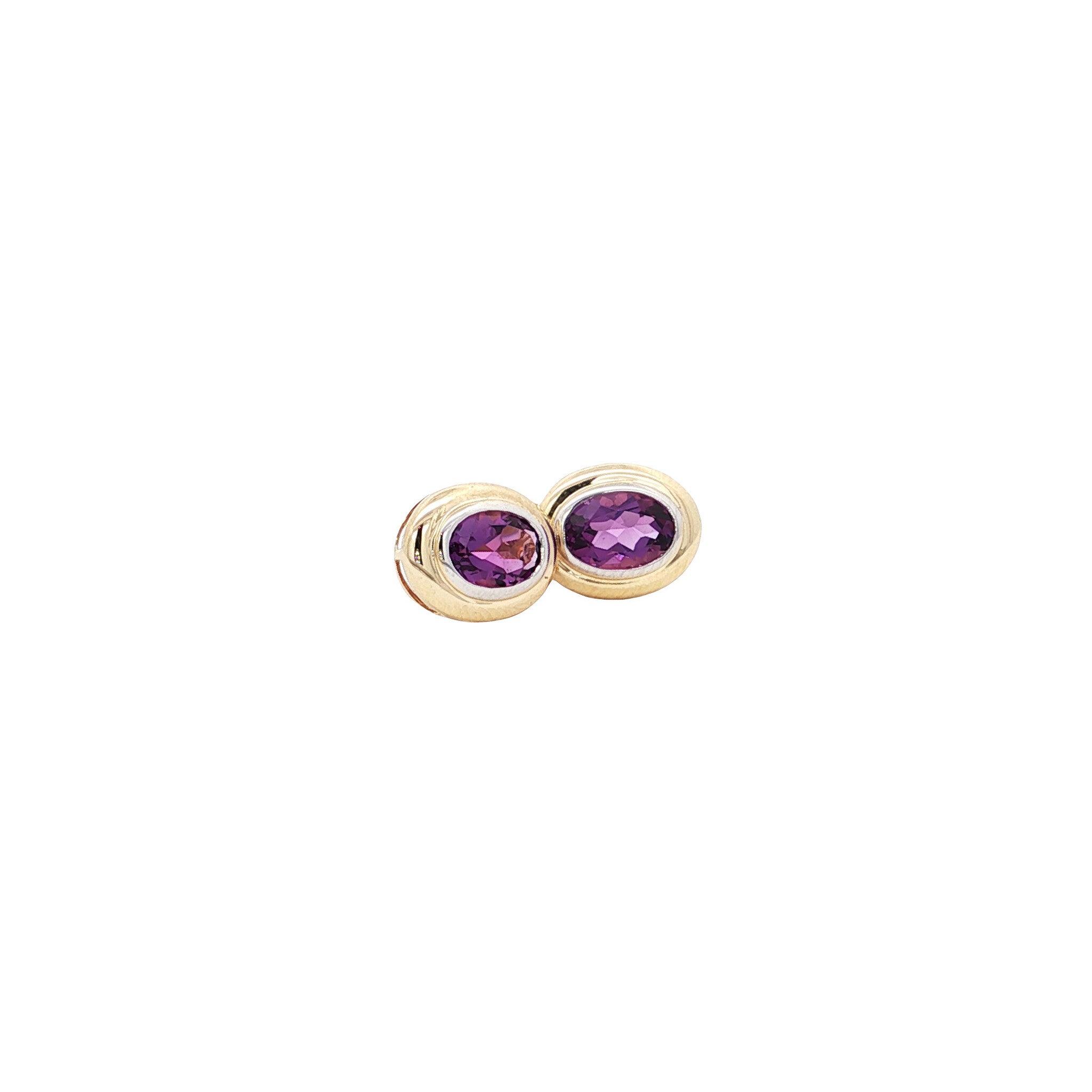 Amethyst earrings, 9 kt