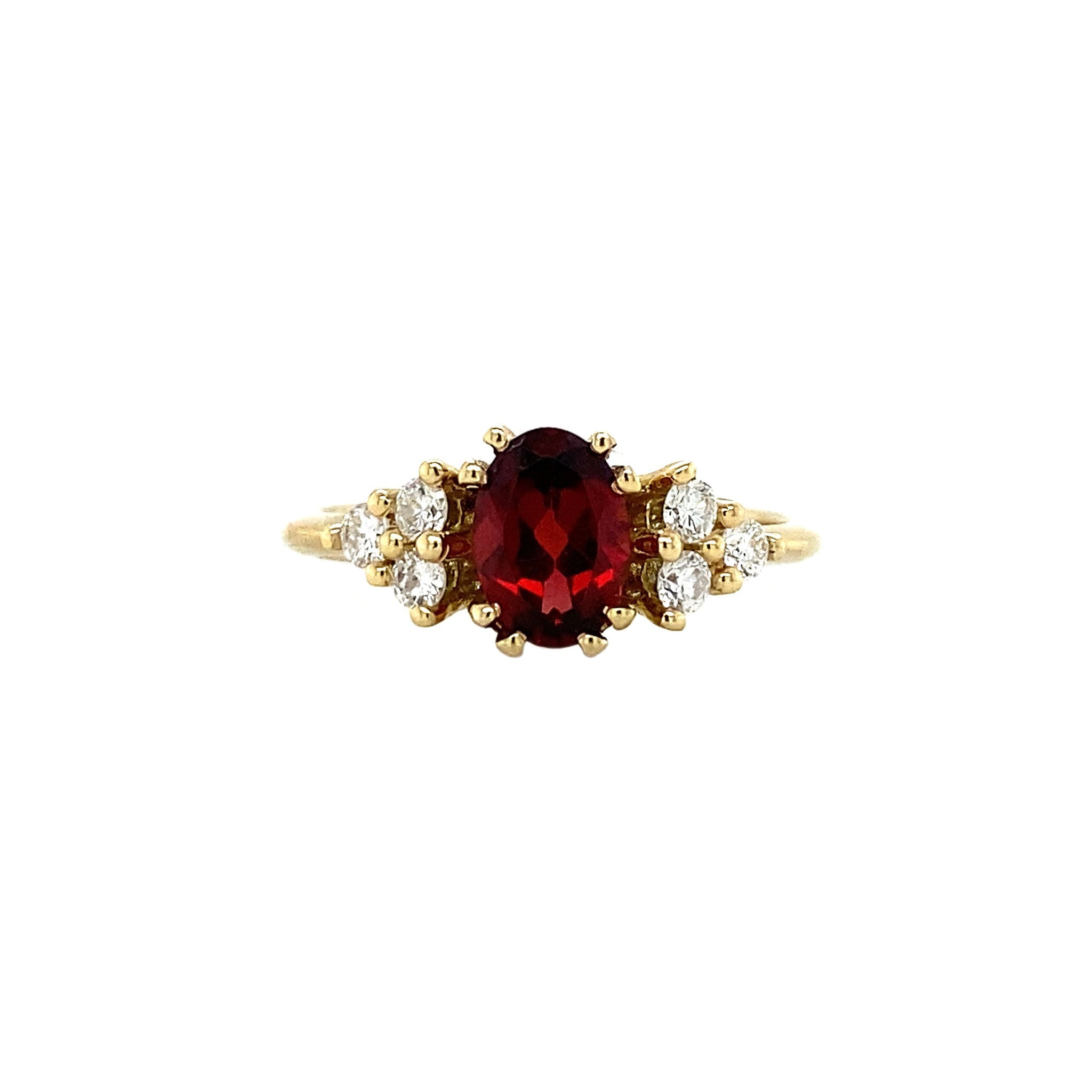 Audrey ring 14 krt - Merlot