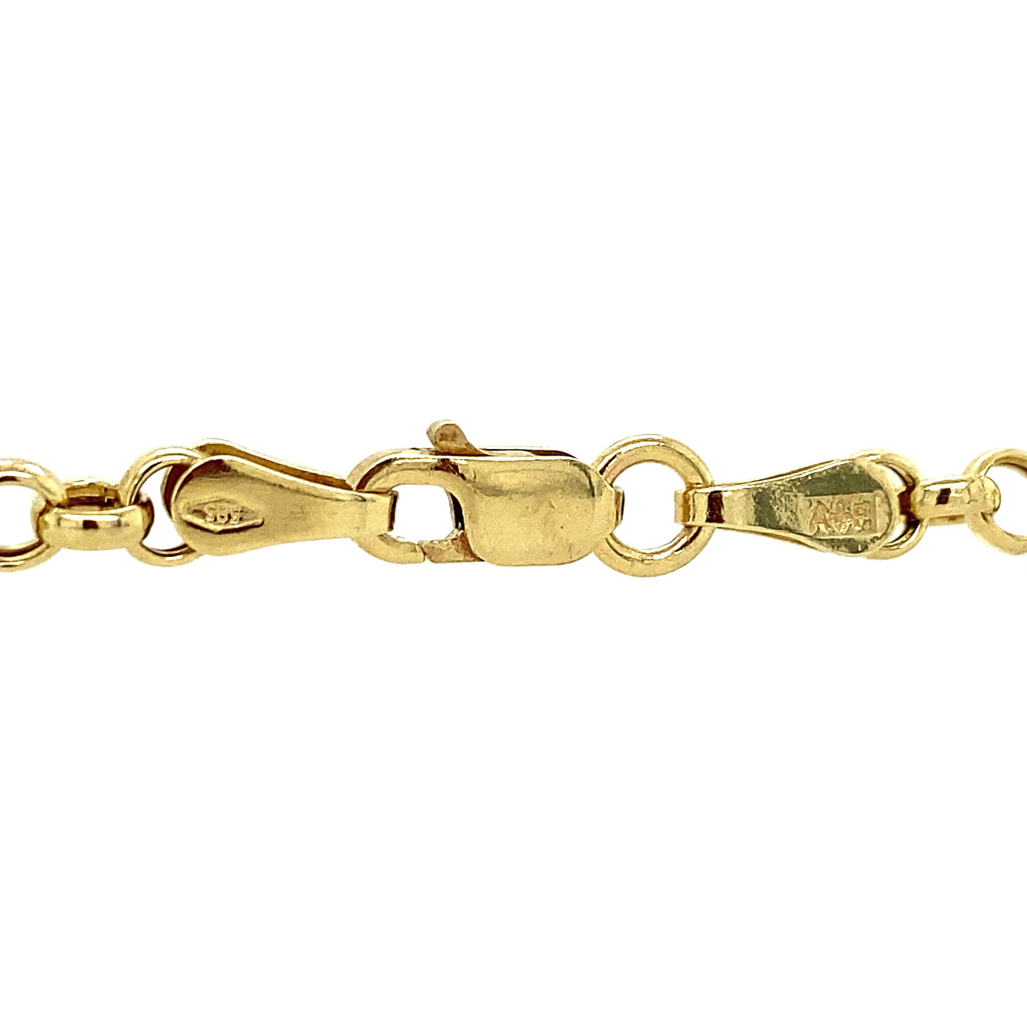 Gouden armband jasseron 19 cm 14 krt
