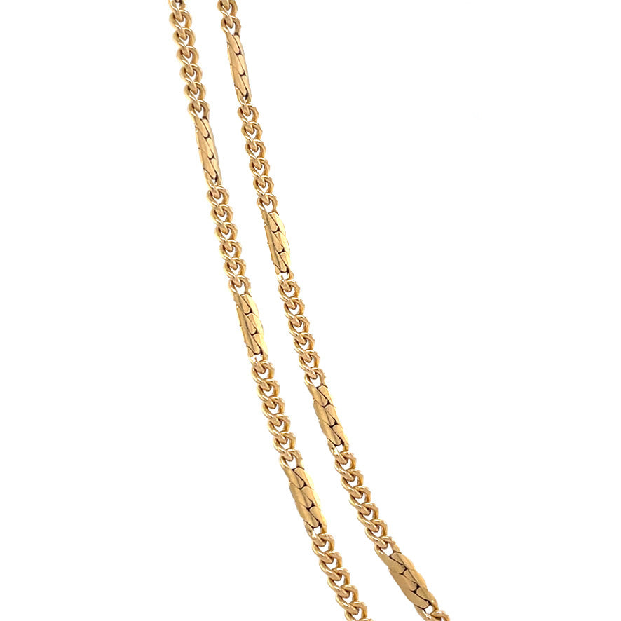 Vintage gold fantasy necklace 14 kt