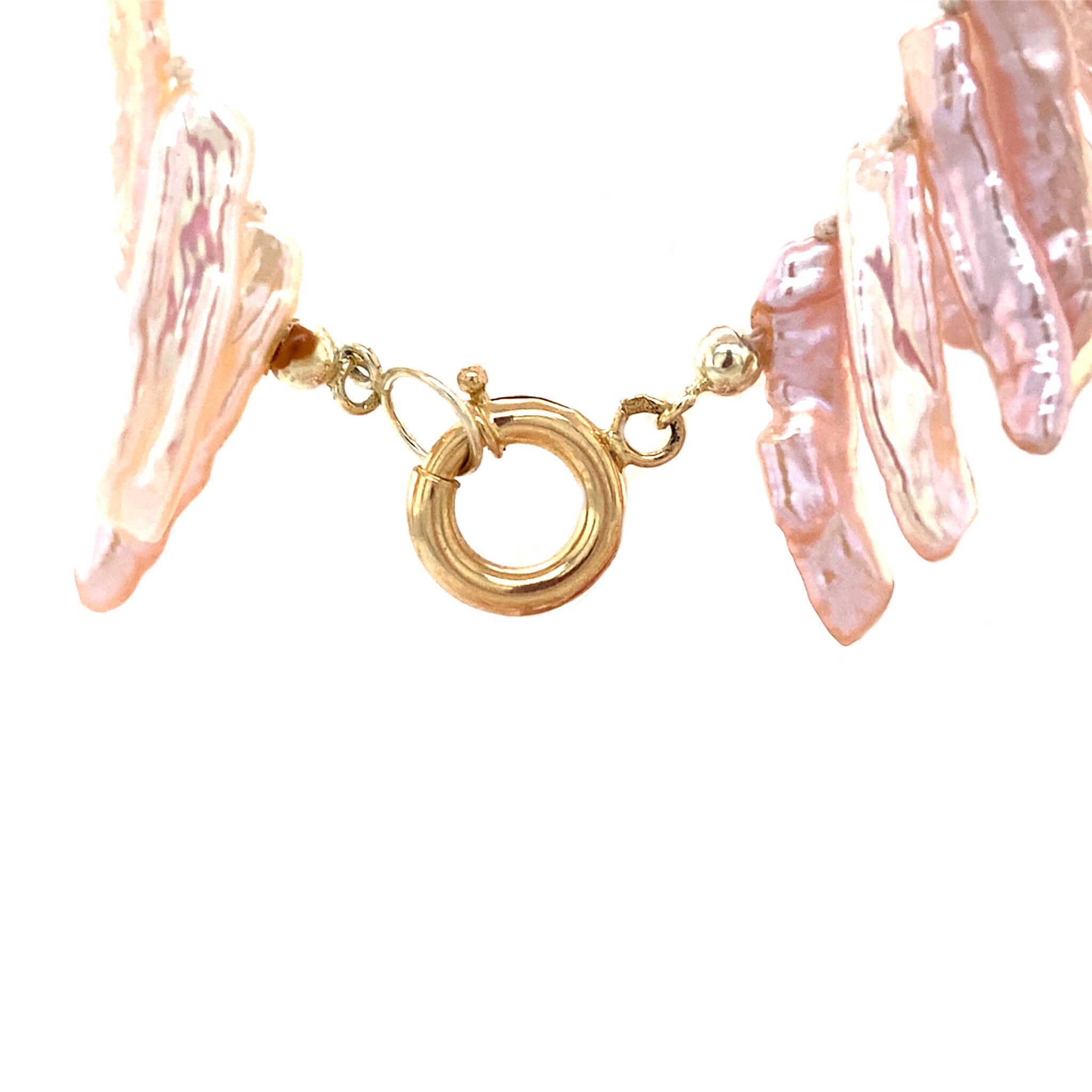 Vintage pearl necklace with gold clasp 14 kt