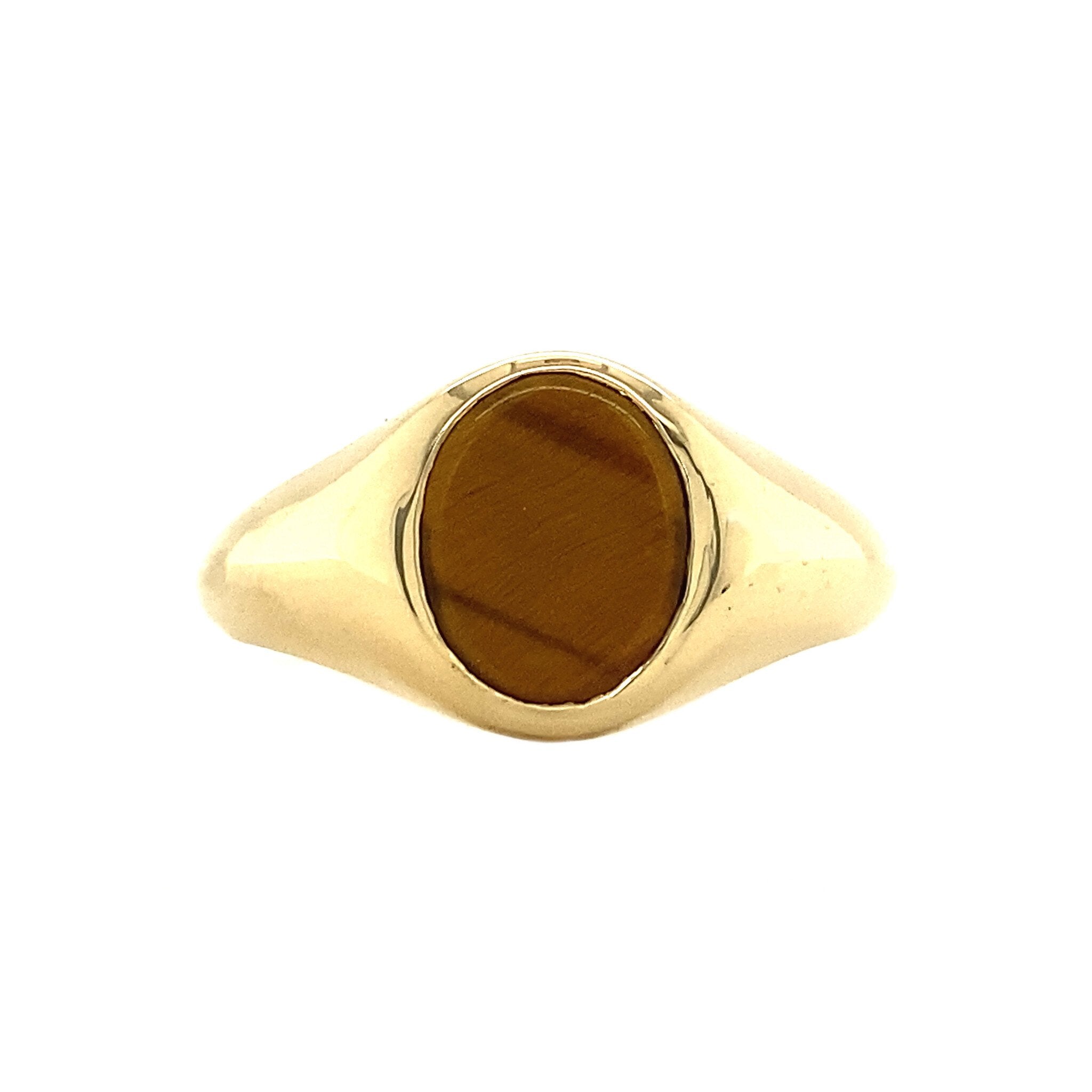 Twiggy ring xs 14 krt - Tiger Eye