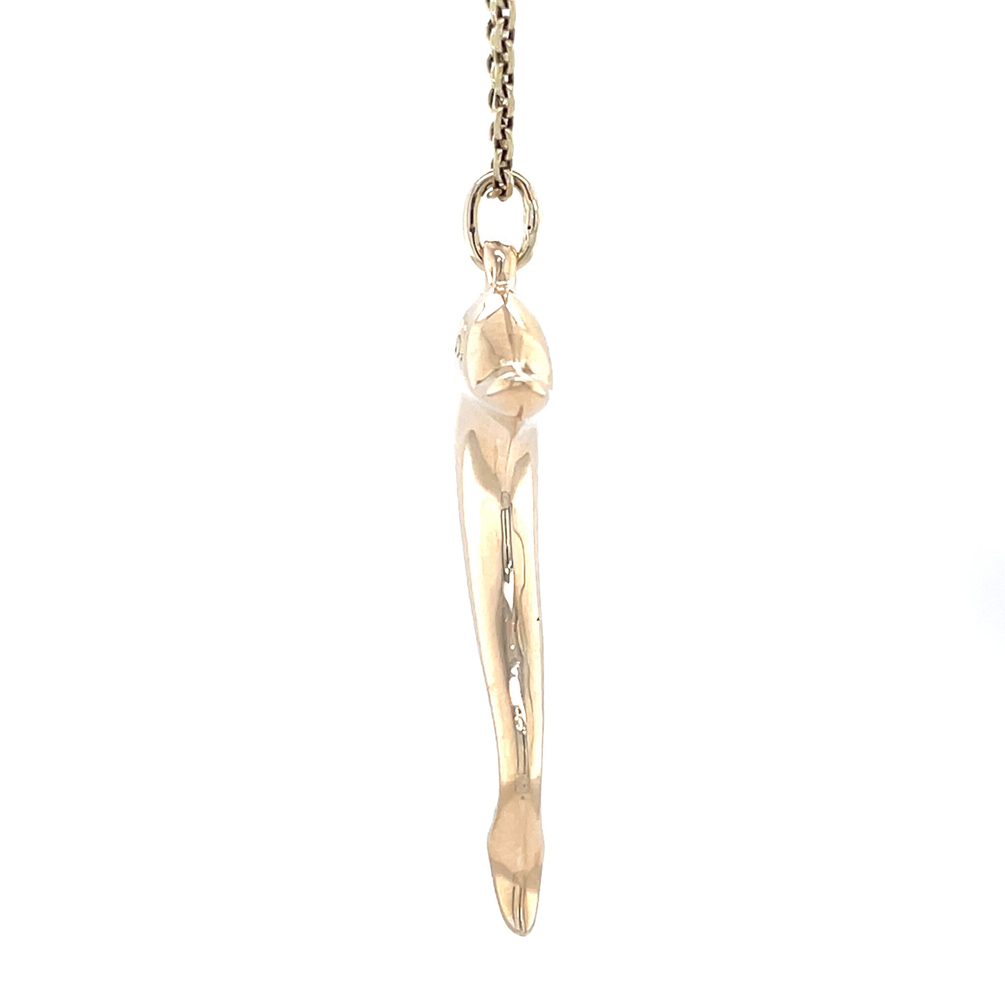 Gouden vintage dolfijn hanger 14 kt