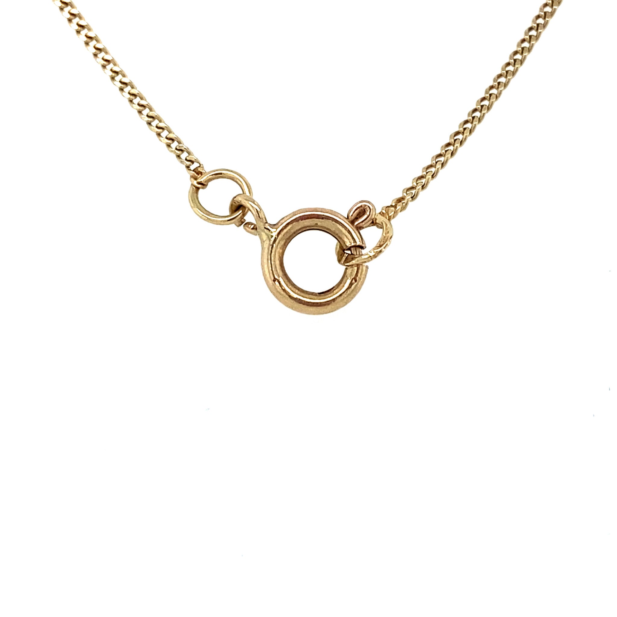 14 kt gold long gourmet chain necklace